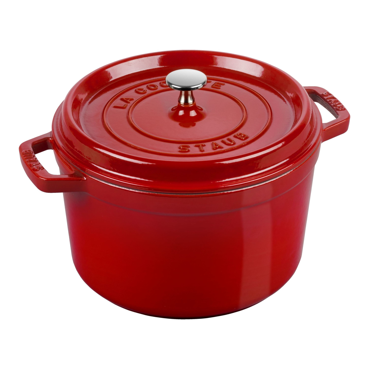 STAUB – grande cocotte ronde en fonte la cotte, 4,75 L, cerisier