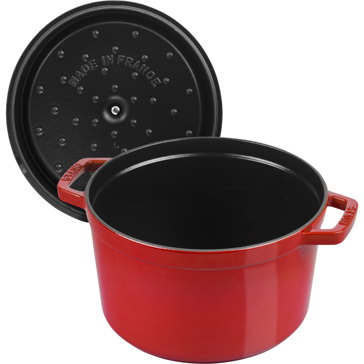 STAUB – grande cocotte ronde en fonte la cotte, 4,75 L, cerisier