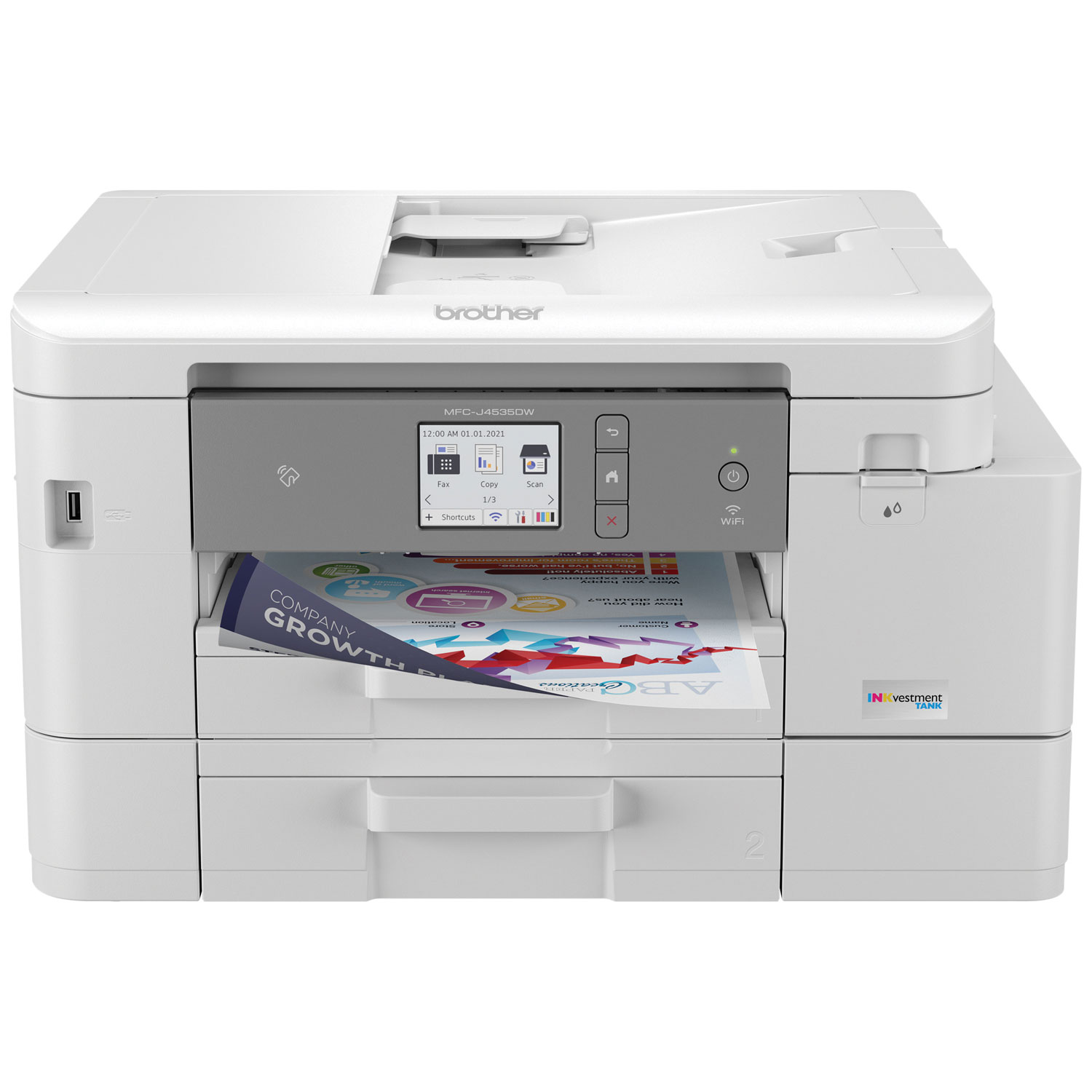 Brother INKvestment Tank Wireless All-In-One Inkjet Printer (MFC-J4535DW)