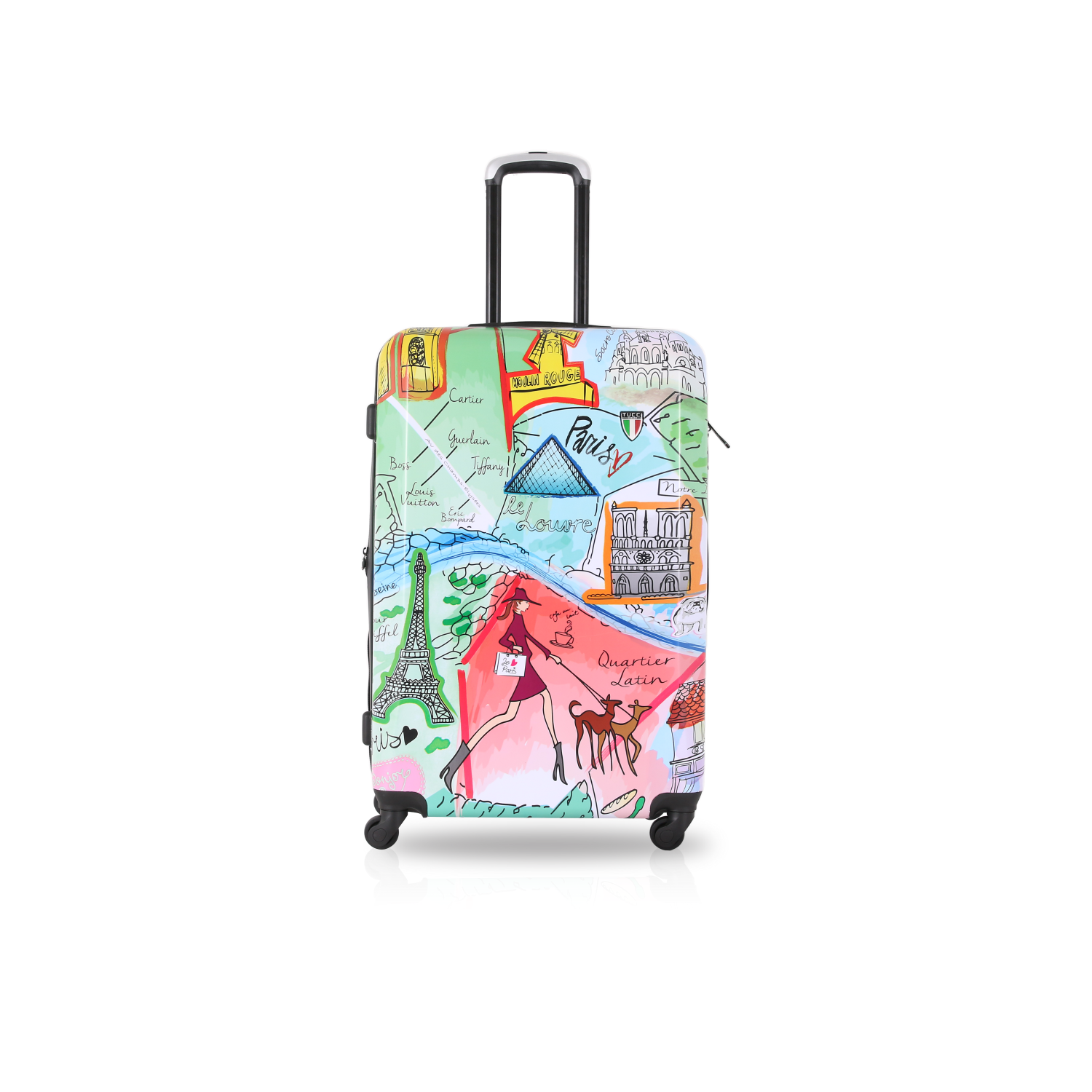 TUCCI Italie J'AIME PARIS 20" Spinner Hardside Bagage Valise