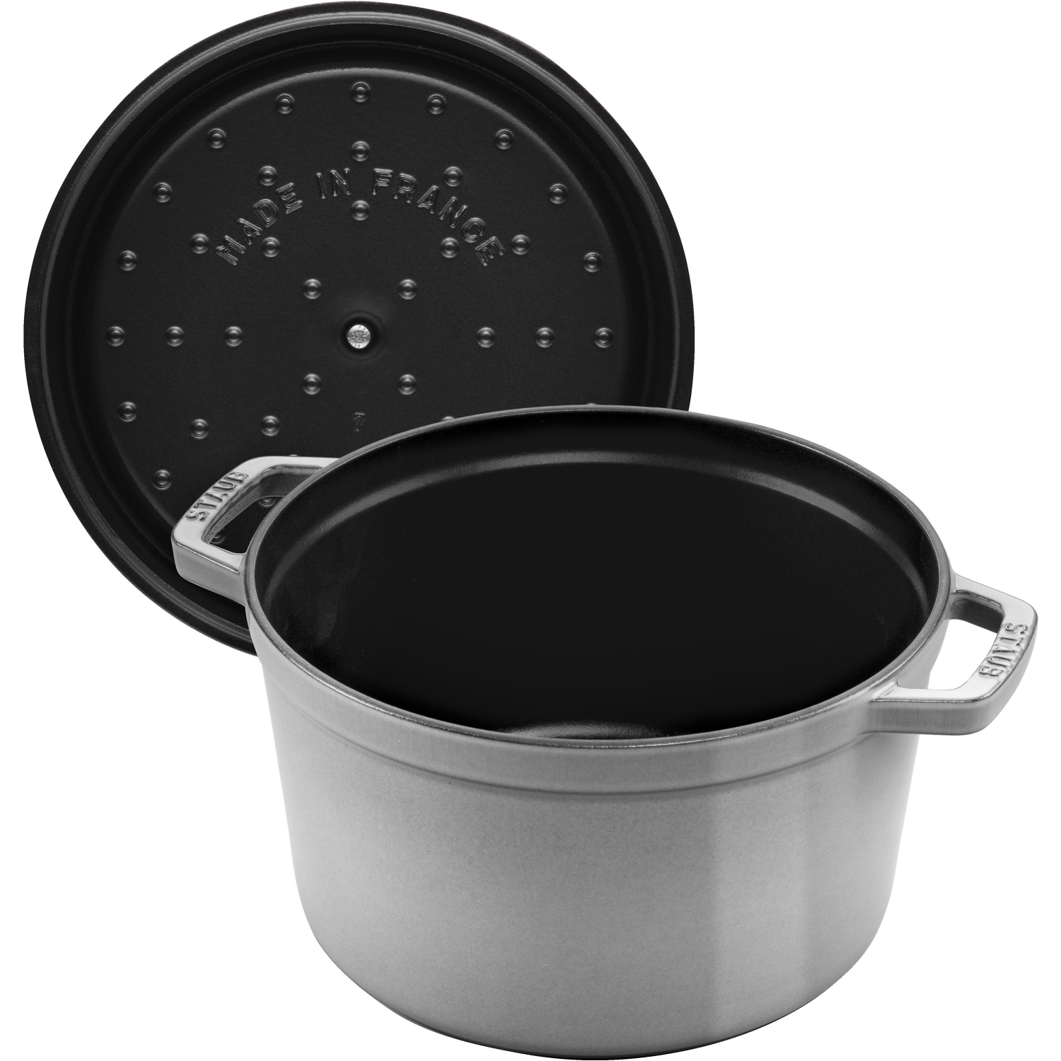 STAUB – grande cocotte ronde en fonte la cotte, 4,75 L, graphite-gris