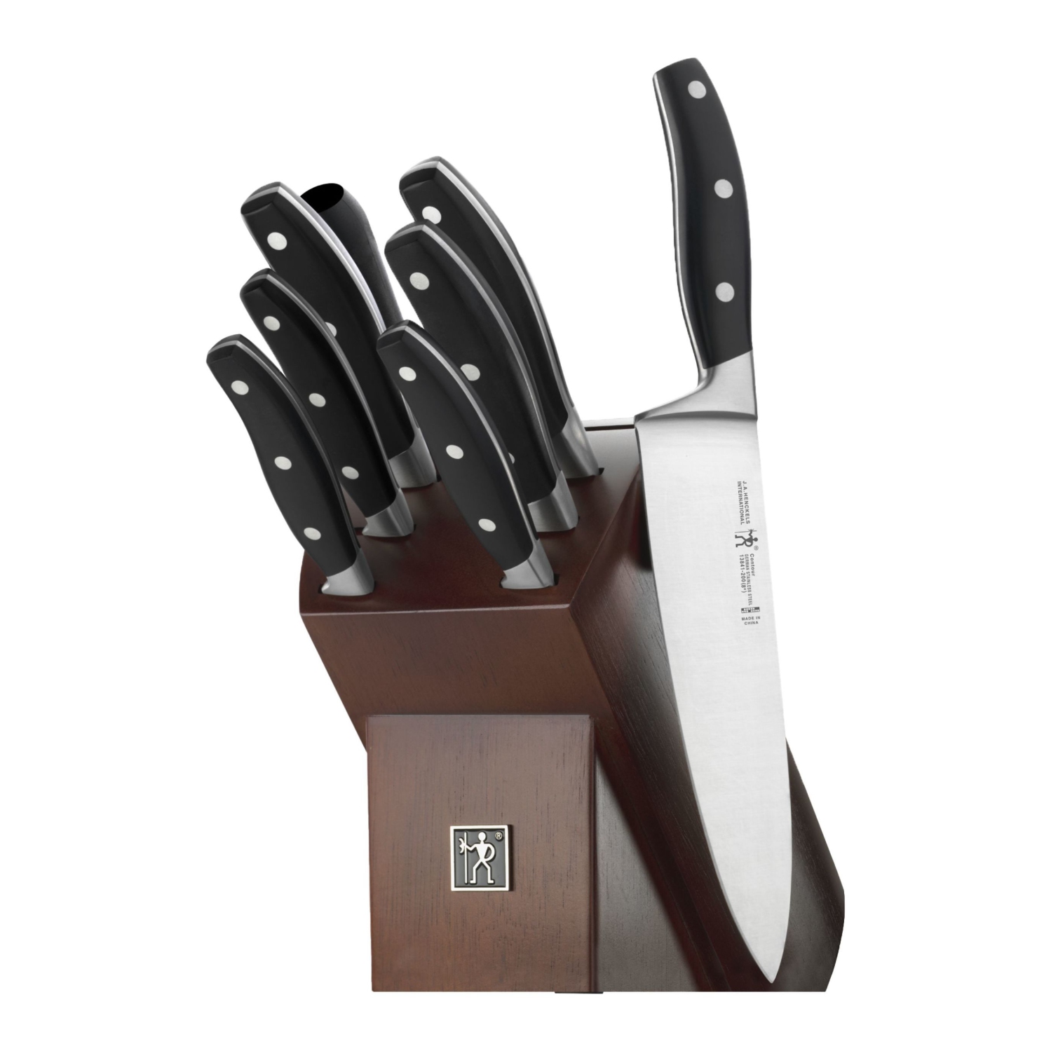HENCKELS Contour 9 Piece Knife Block Set, Black