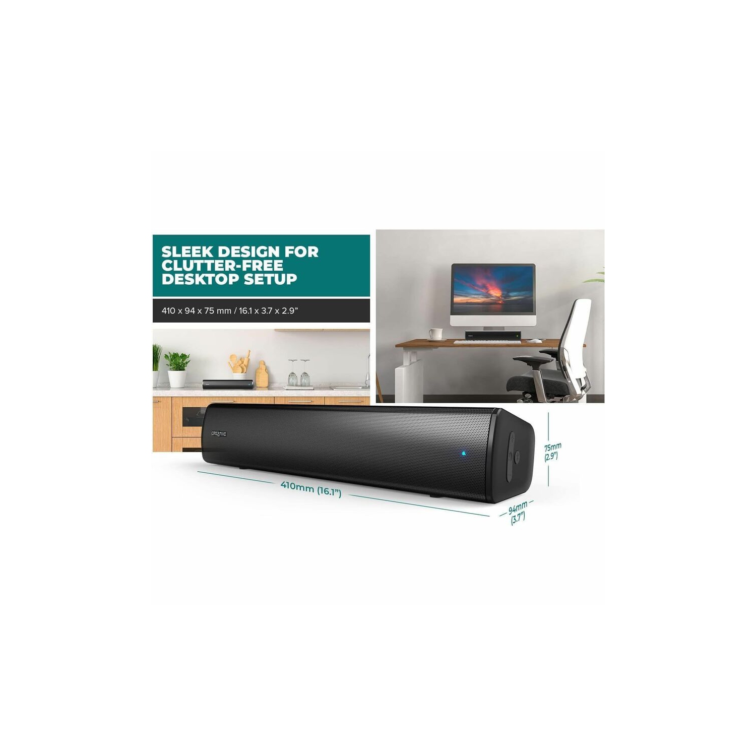 Creative Labs Stage Air V2 20-Watt 2.0 Channel Sound Bar -