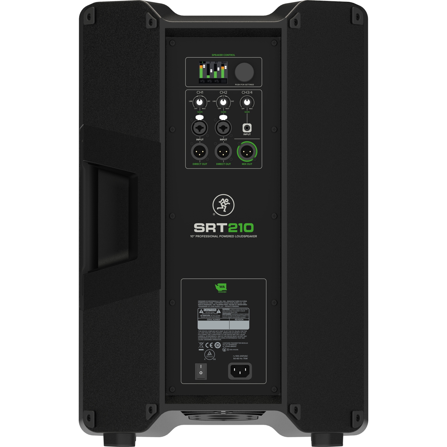 Haut-parleur professionnel 10 po 1600 W SRRT210 de Mackie