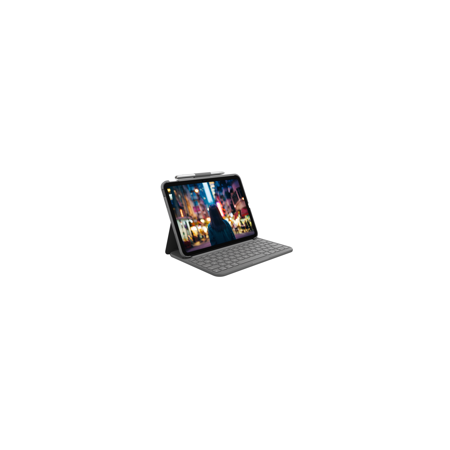 Logitech Slim Folio pour iPad Air 3rd Porte-stylo Bluetooth de génération résistant à la déchirure Clavier noir (920-009566)