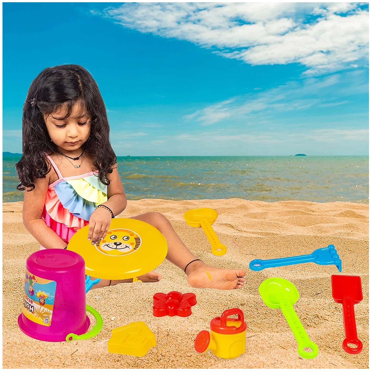 Jouets pour tout-petits, jouets de plage pour enfants, ensemble de jeu de sable avec seau, panier-cadeau de jouets de plage, trousse de creusage pour
