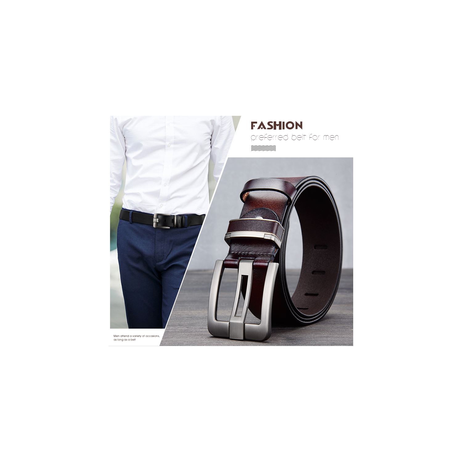 Ceinture en cuir Laxry pour homme ,Ceinture d'affaires