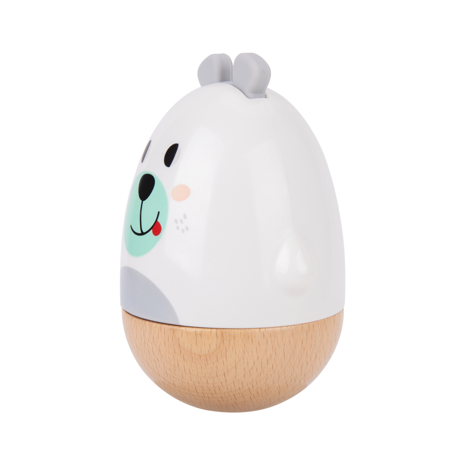 TOOKYLAND Bear Wind-Up Musical Wobbler - Roly Poly Tumbler Toy, Ages 12m+