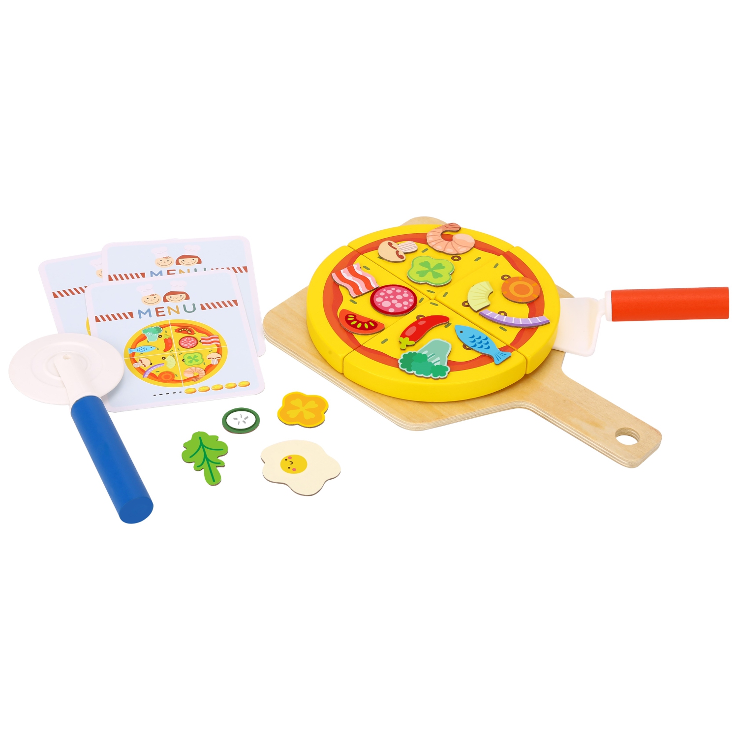 TOOKYLAND Ensemble de Jeu Four à Pizza - 39pcs - Jouet de Cuisine avec Faux Aliments, 3 Ans +