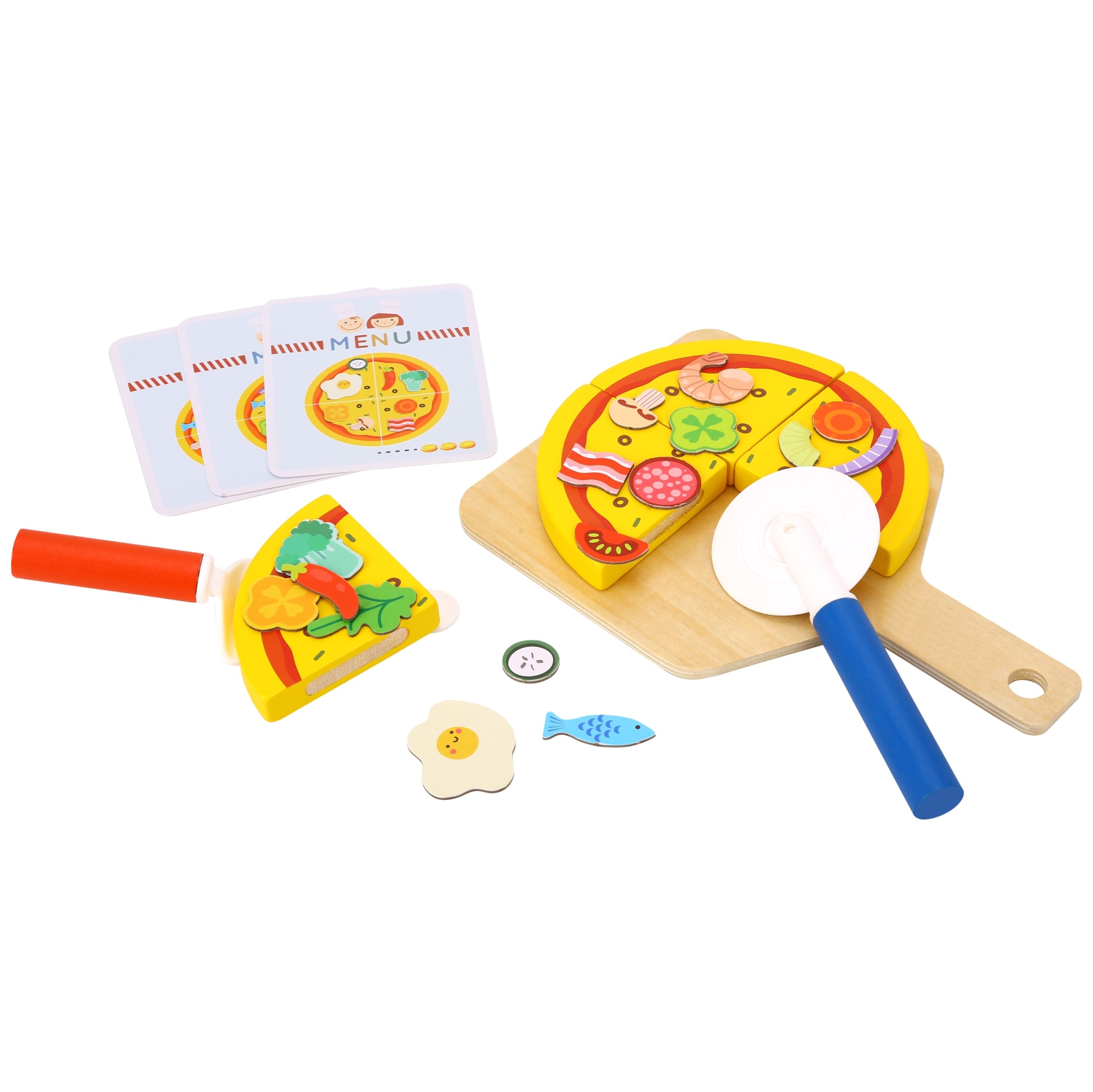 TOOKYLAND Ensemble de Jeu Four à Pizza - 39pcs - Jouet de Cuisine avec Faux Aliments, 3 Ans +