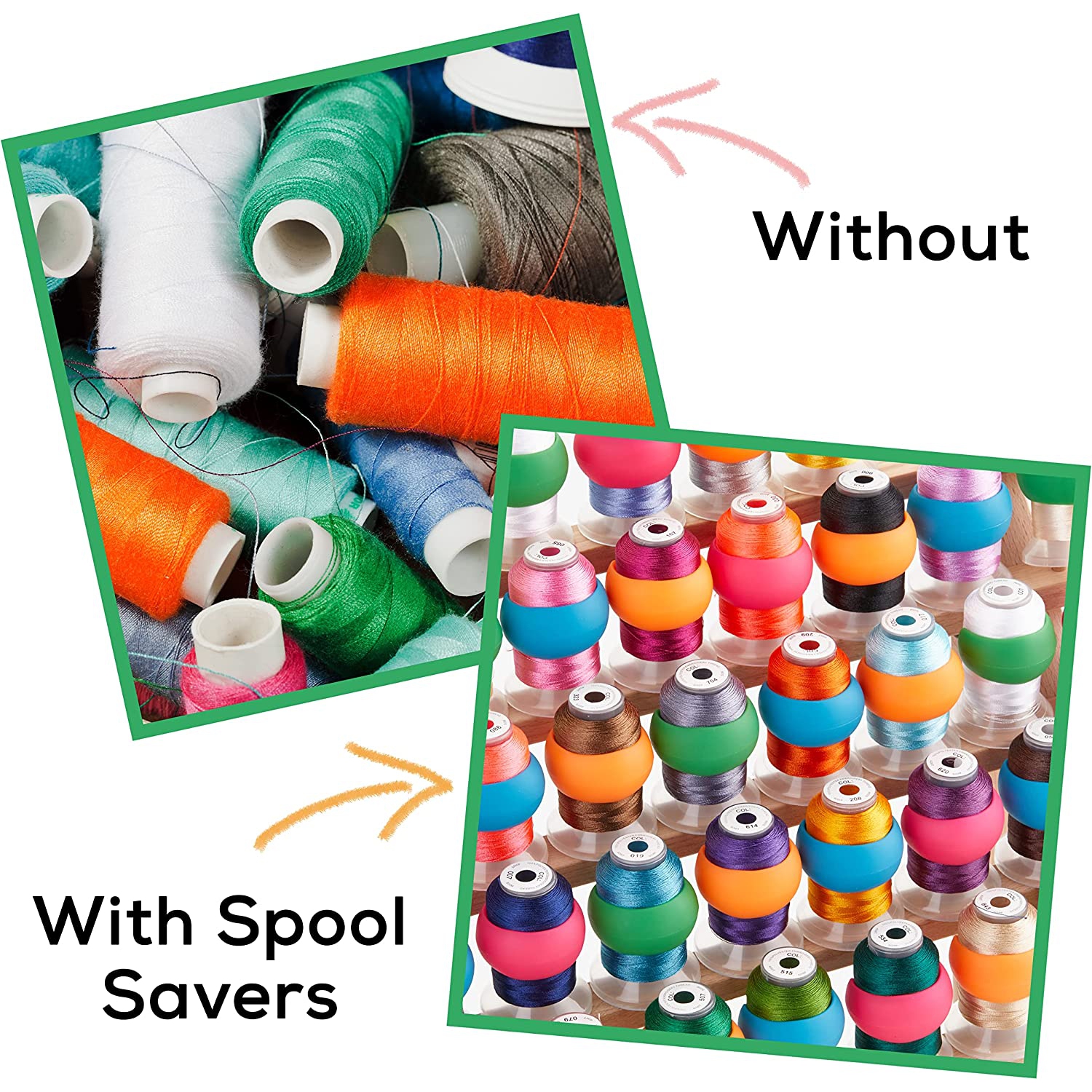 JumblCrafts 100 Pcs. Thread Spool Savers for Sewing & Embroidery Thread