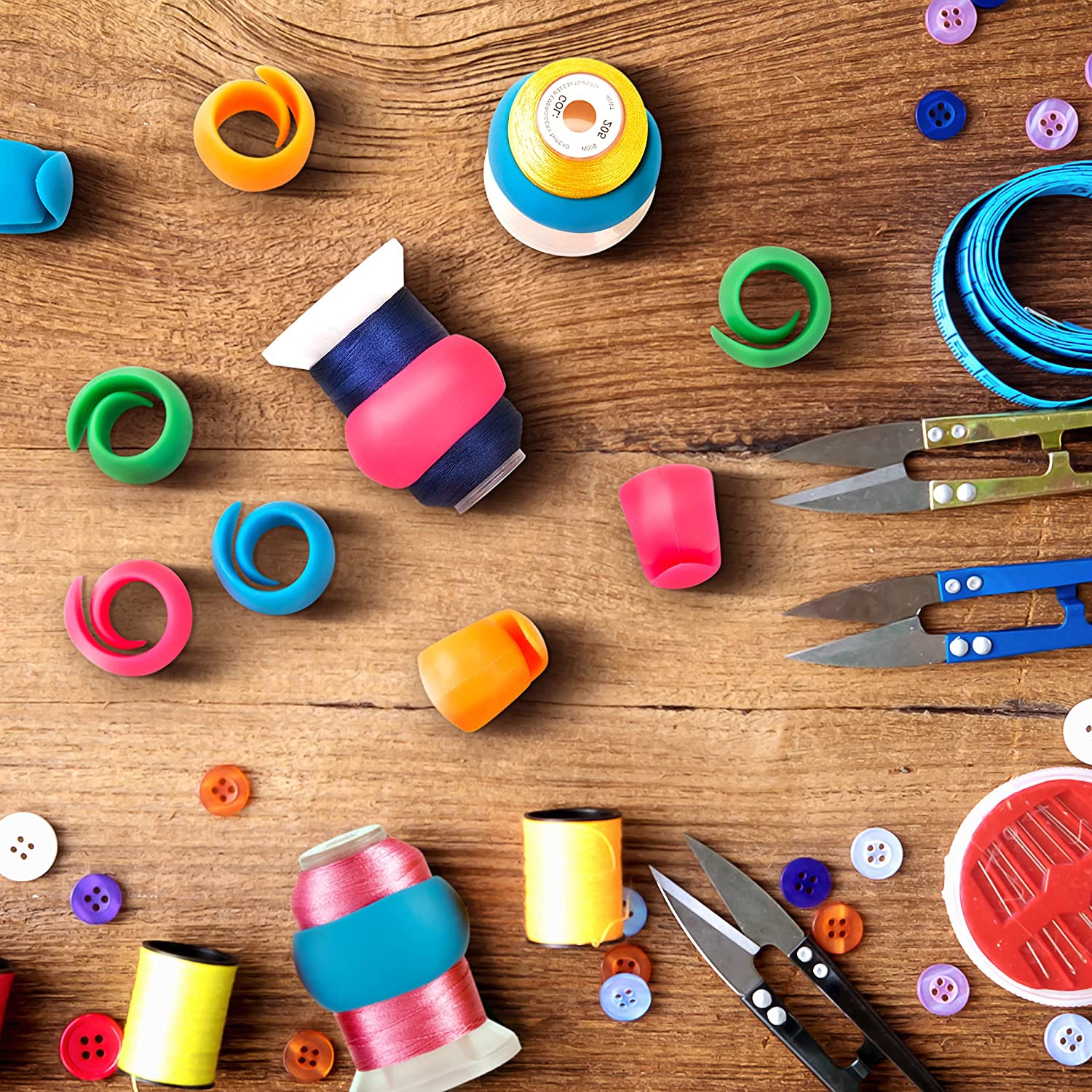 JumblCrafts 100 Pcs. Thread Spool Savers for Sewing & Embroidery Thread