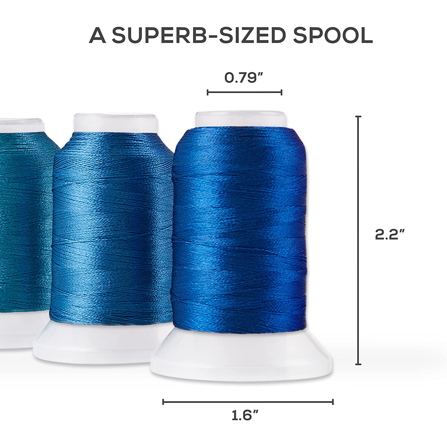 Ensemble de fils de broderie en 40 couleurs de JumblCrafts – bobines de fil épais de 500 M.