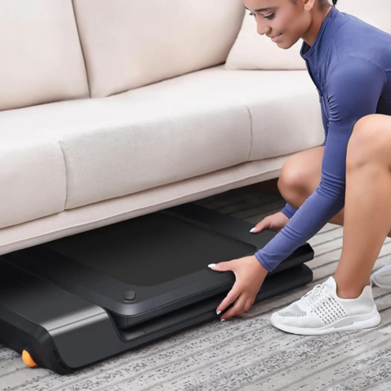 Tapis roulant repliable intelligent sous le bureau A1 PRO de WalkingPad - moteur c.c. sans balais de 1,25 HP, télécommande, application Walking Pad,