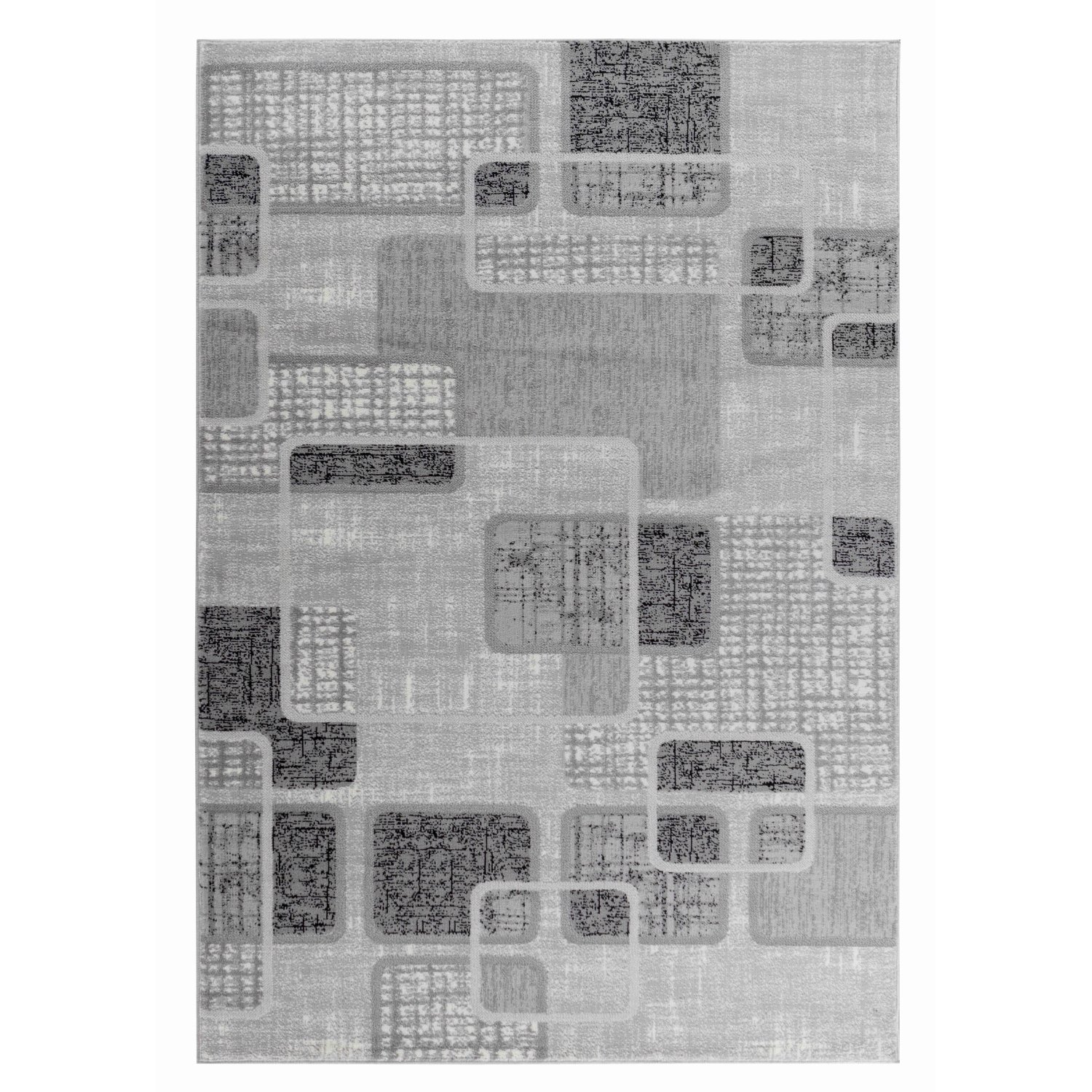 Rug Branch Nico Contemporary Geometric Grey/Black Indoor Area Rug