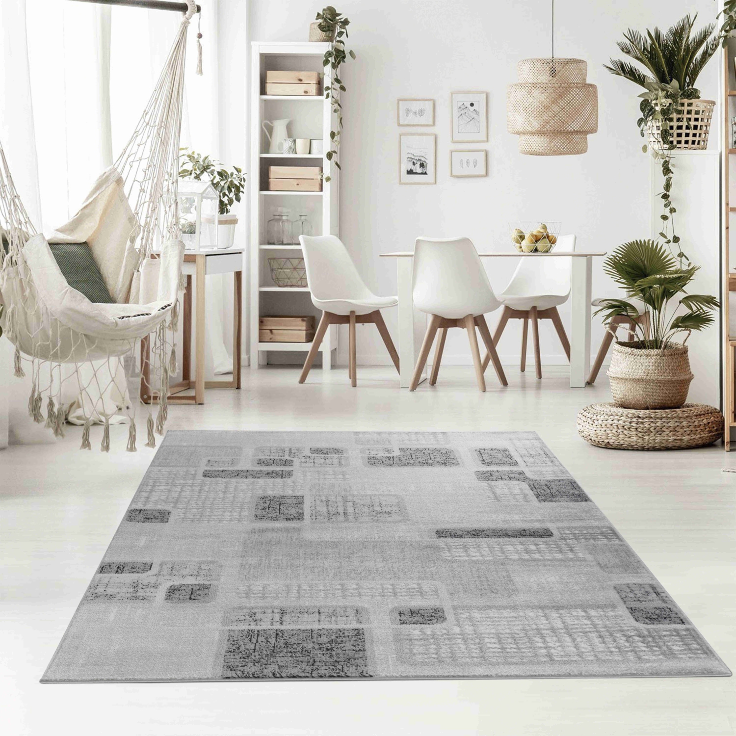 Rug Branch Nico Contemporary Geometric Grey/Black Indoor Area Rug