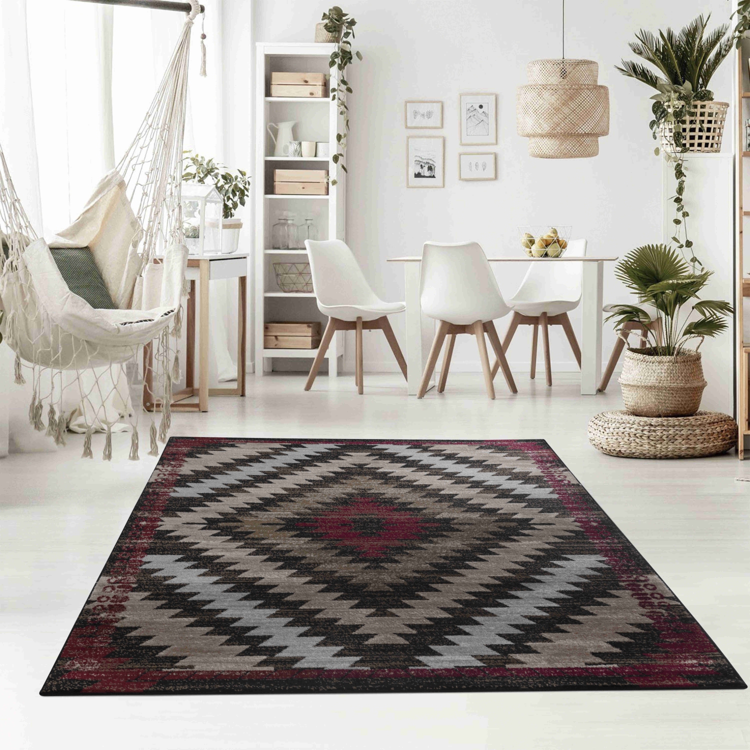 Rug Branch Zuni Traditional Geometric Brown/Red Indoor Area Rug