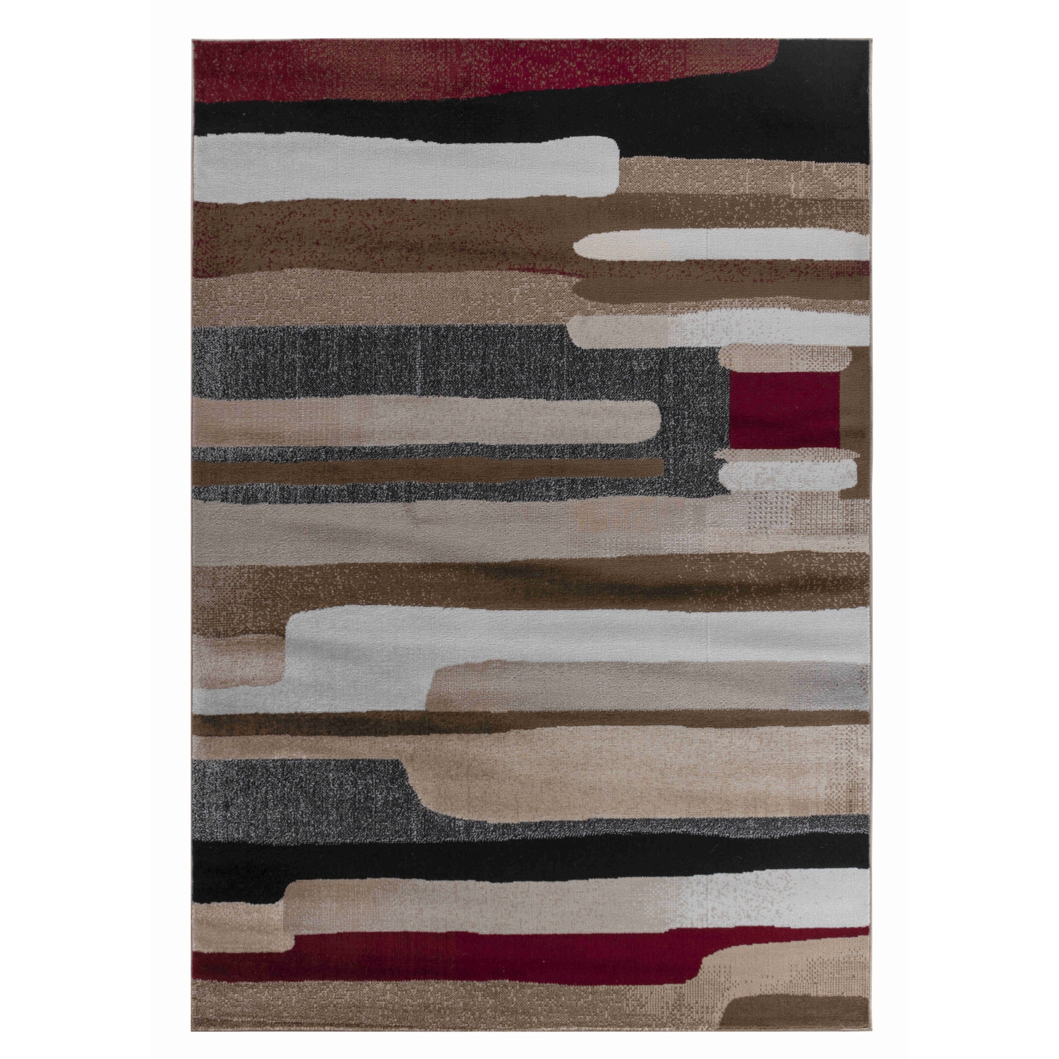 Rug Branch Zaman Contemporary Abstract Brown/Red Indoor Area Rug