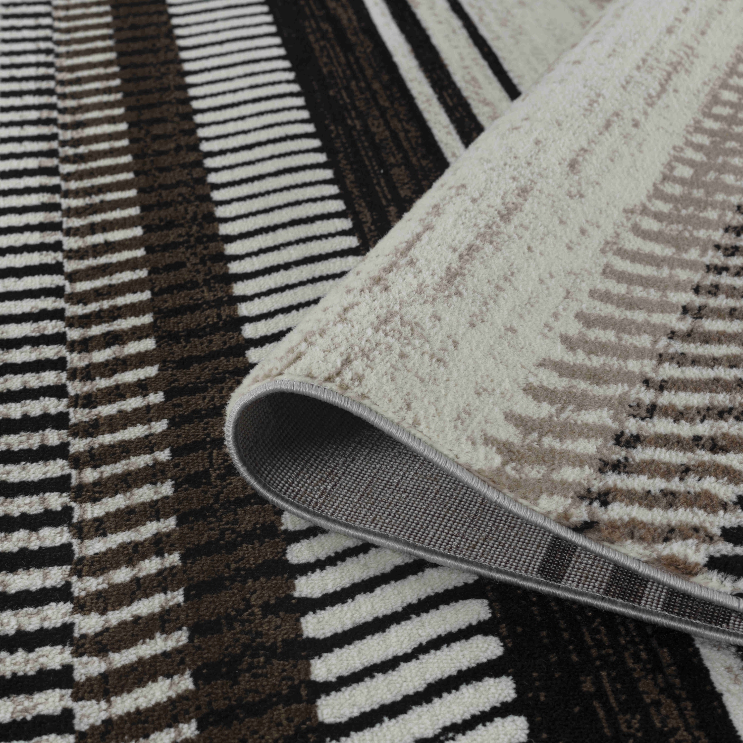 Rug Branch Orion Contemporary Striped Beige/Brown Indoor Area Rug