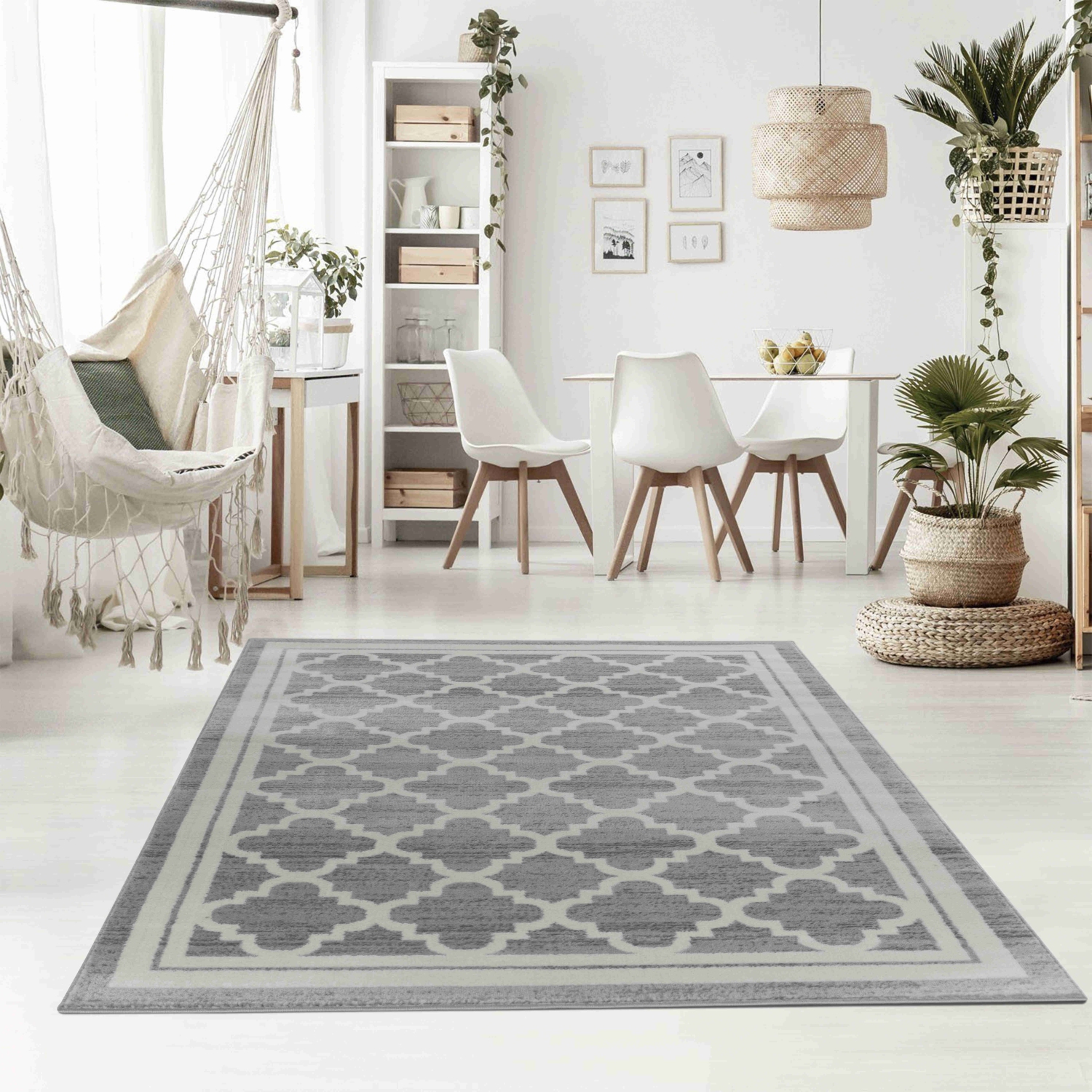 Rug Branch Kaya Traditional Trellis Grey/Beige Indoor Area Rug