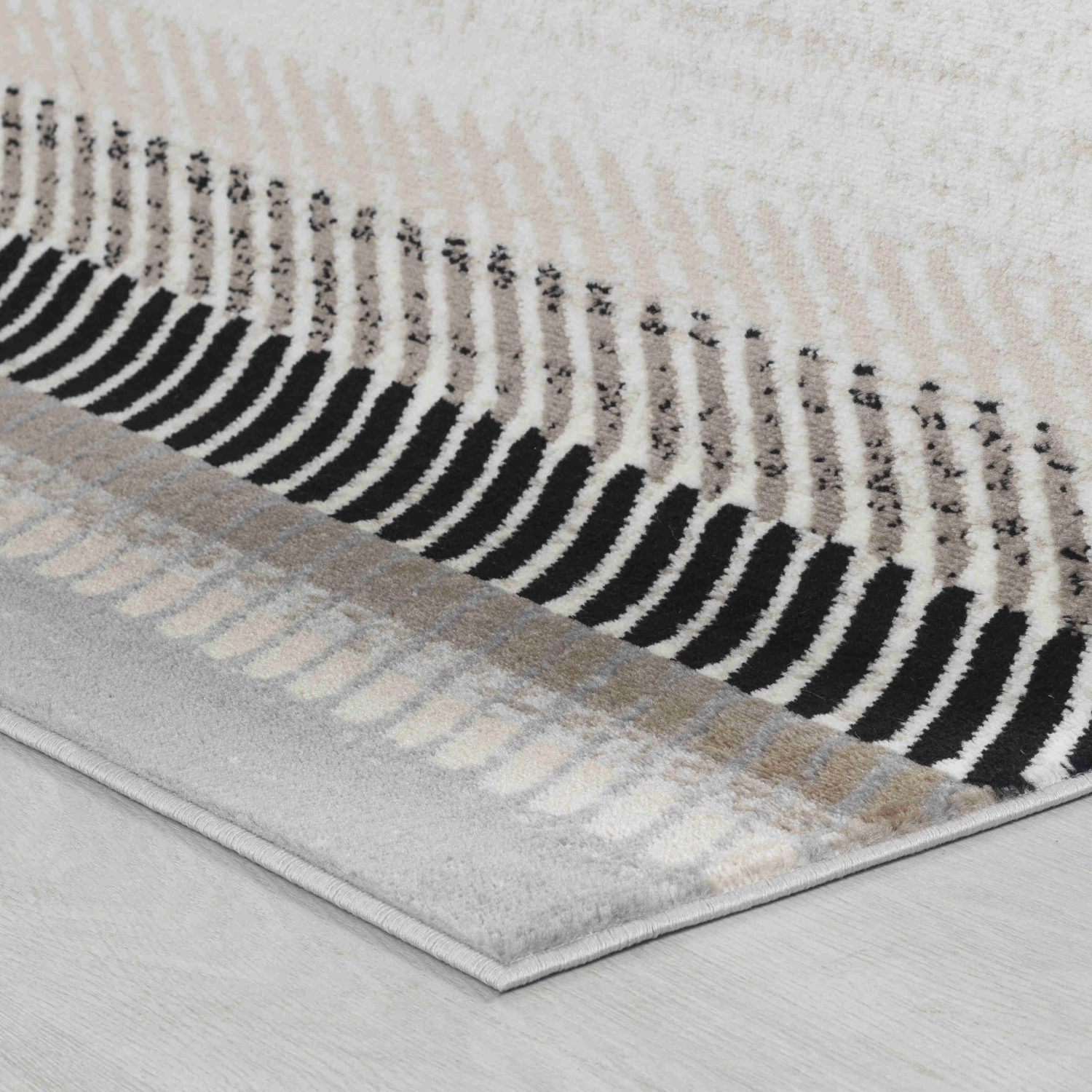 Rug Branch Orion Contemporary Striped Beige/Brown Indoor Area Rug