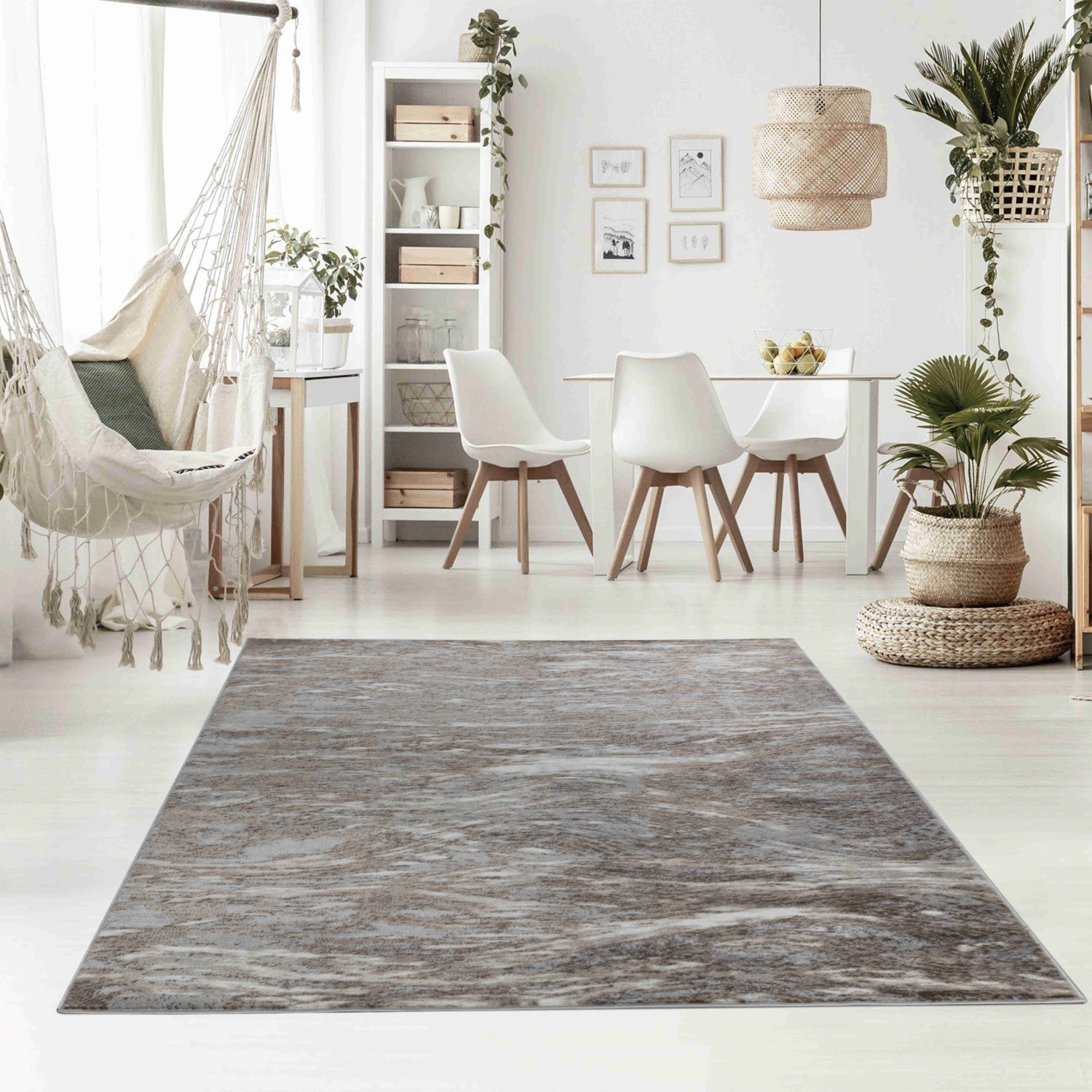Rug Branch Aarav Contemporary Abstract Brown/Grey Indoor Area Rug