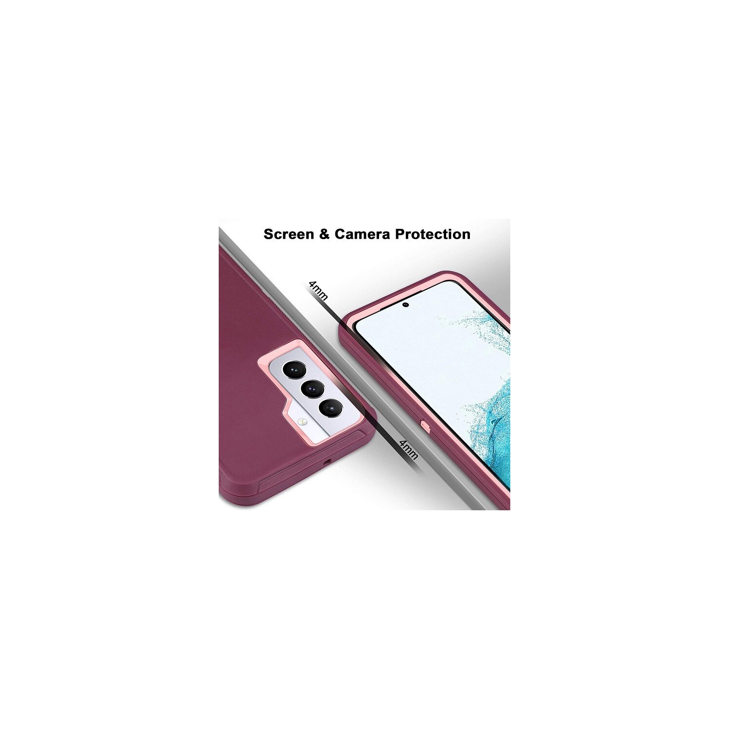 Samsung Galaxy S22 Plus 5G Case 3in1 Drop Resistant Defender Tradies Hybrid Armor Heavy Duty Rugged Shockproof Tough Galaxy S22+ Cover