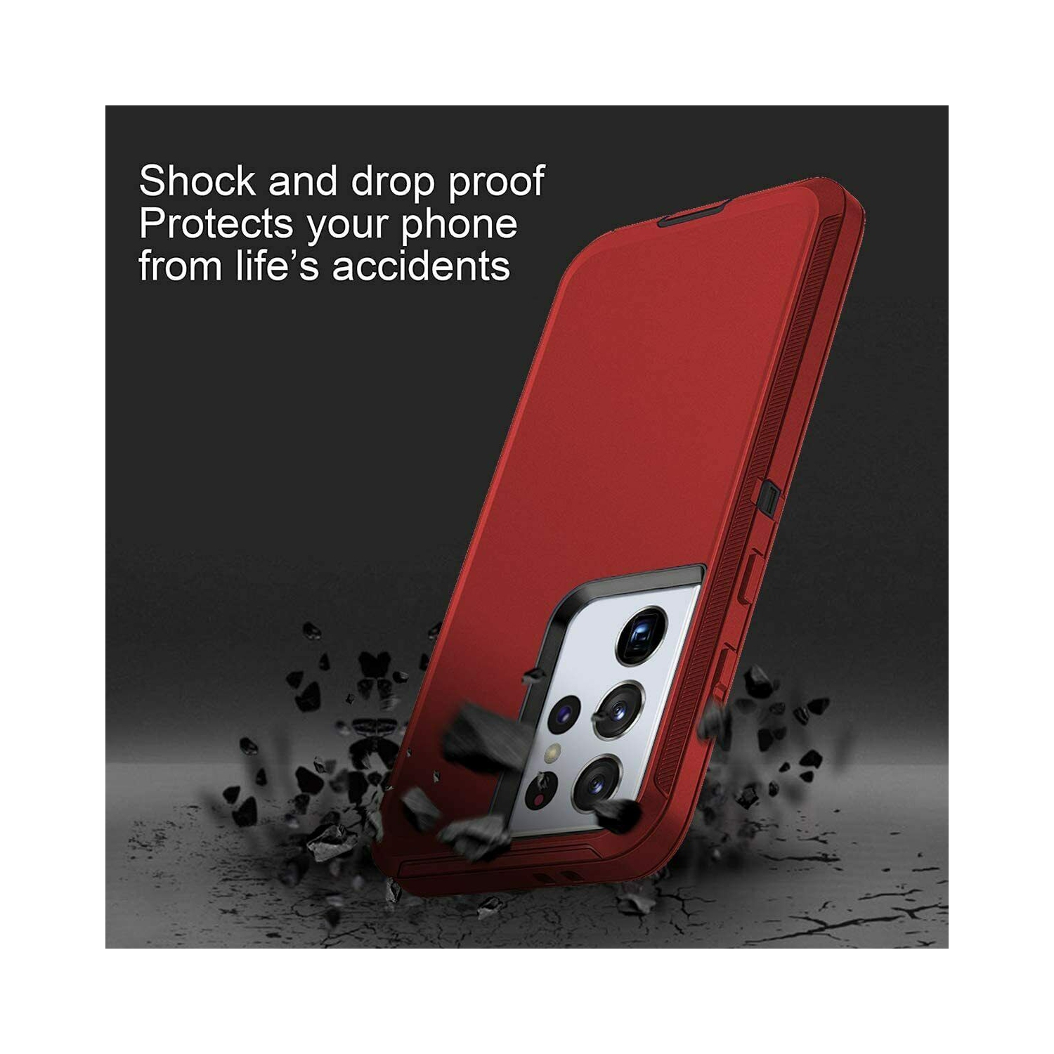 Samsung Galaxy S22 Plus 5G Case 3in1 Drop Resistant Defender Tradies Hybrid Armor Heavy Duty Rugged Shockproof Tough Galaxy S22+ Cover