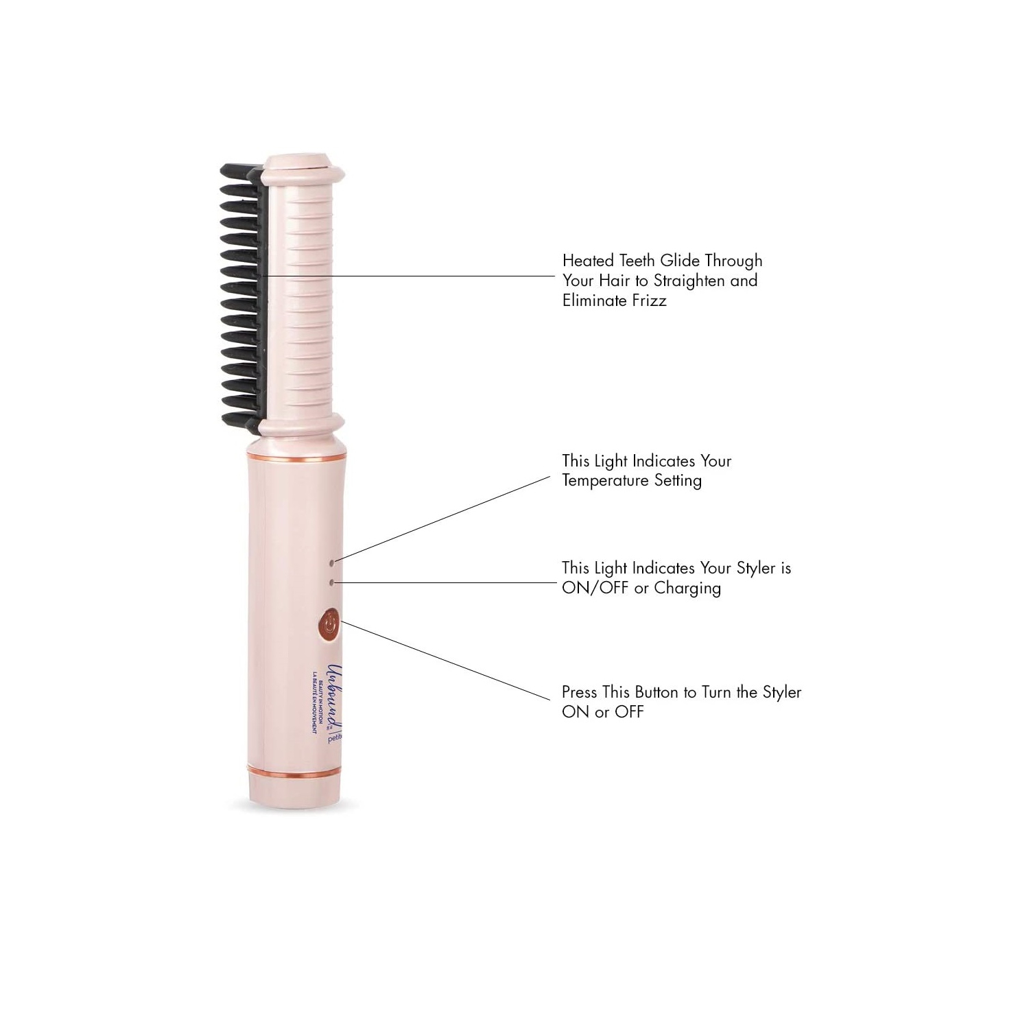 Petit peigne lisseur sans fil CR330C de Conair