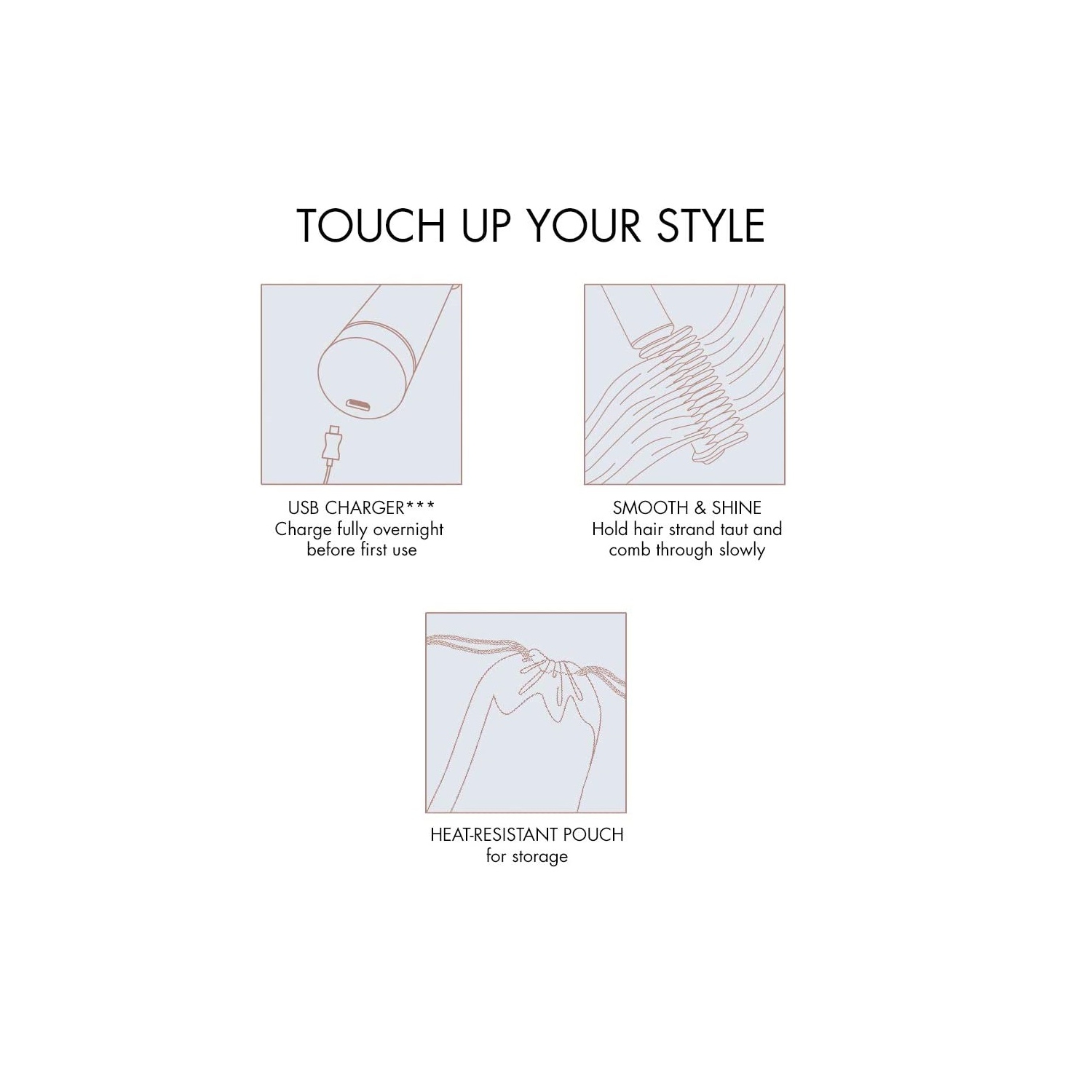 Petit peigne lisseur sans fil CR330C de Conair