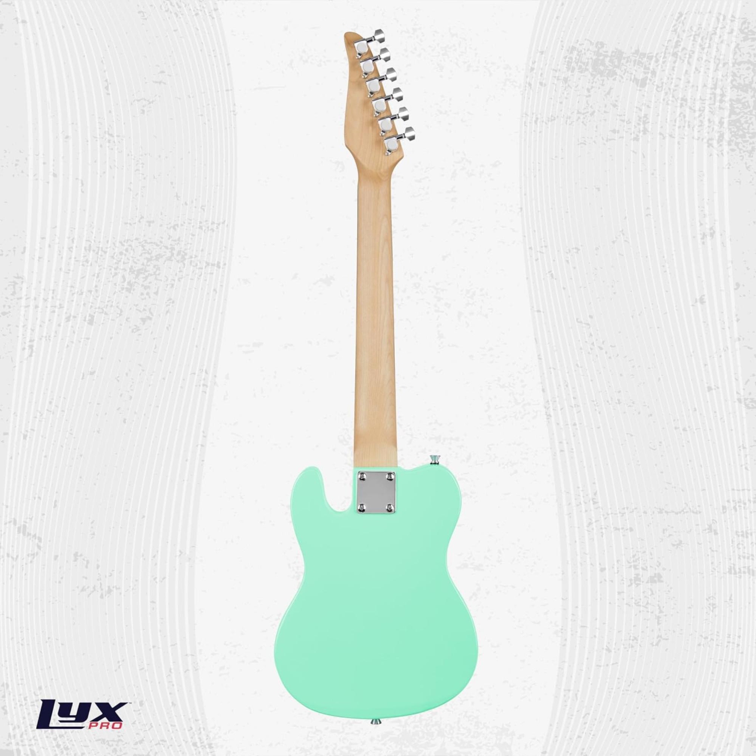 LyxPro – guitare électrique Telecaster de 30 po pour débutant, caisse en paulownia, vert