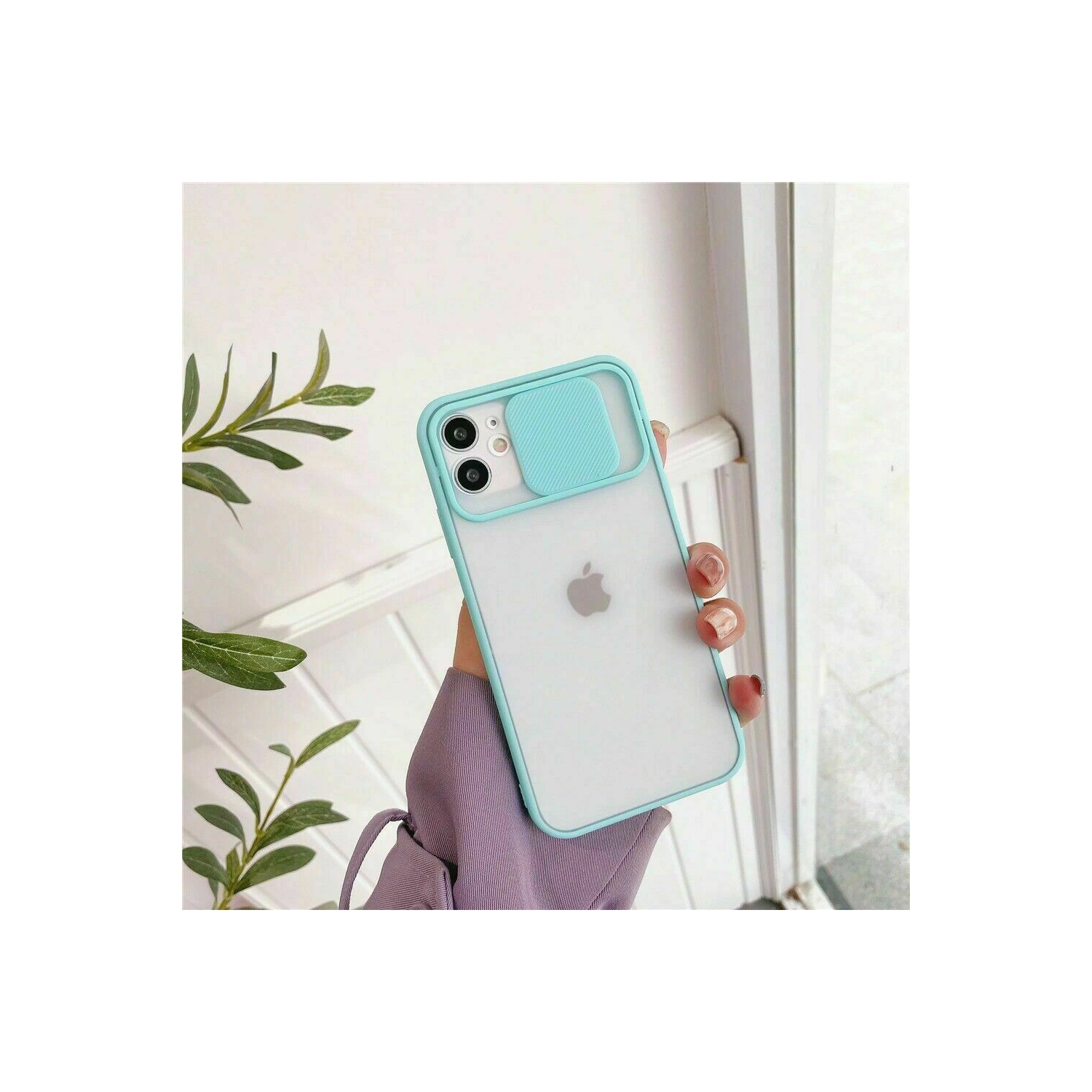 For Apple iPhone 11 Sky Blue Case Shockproof TPU Smart Camera Protector Slide Back Cover