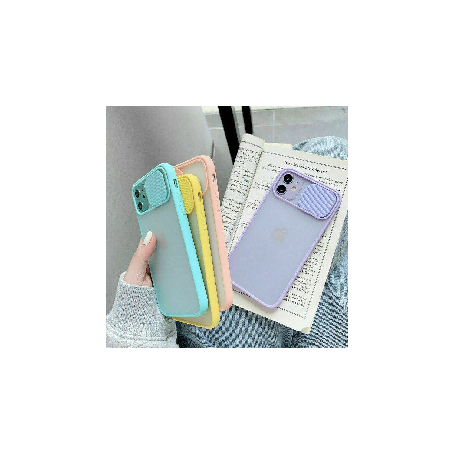 For Apple iPhone 11 Sky Blue Case Shockproof TPU Smart Camera Protector Slide Back Cover