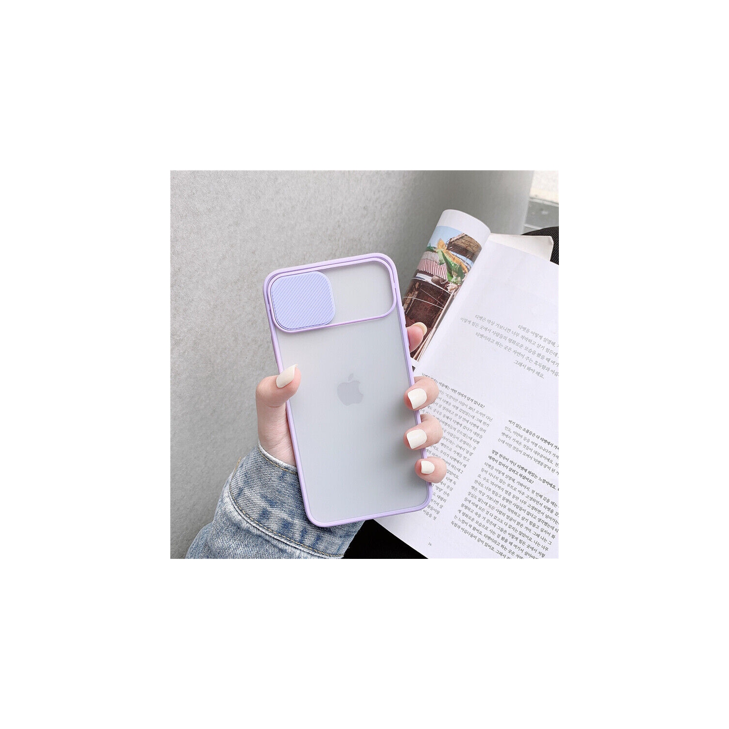Apple iPhone 11 Pro Purple Case Shockproof TPU Smart Camera Protector Slide Back Cover