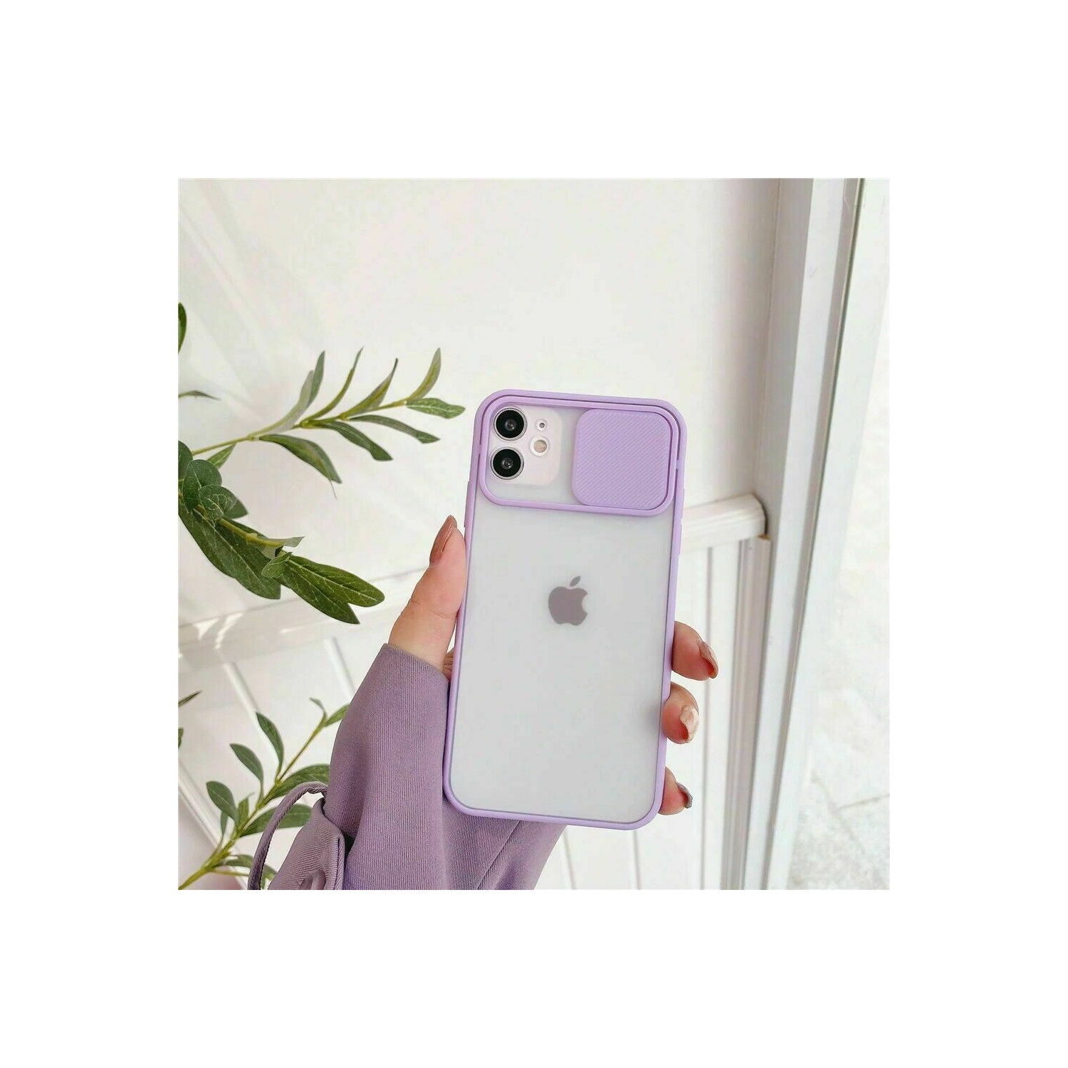 Apple iPhone 11 Pro Purple Case Shockproof TPU Smart Camera Protector Slide Back Cover