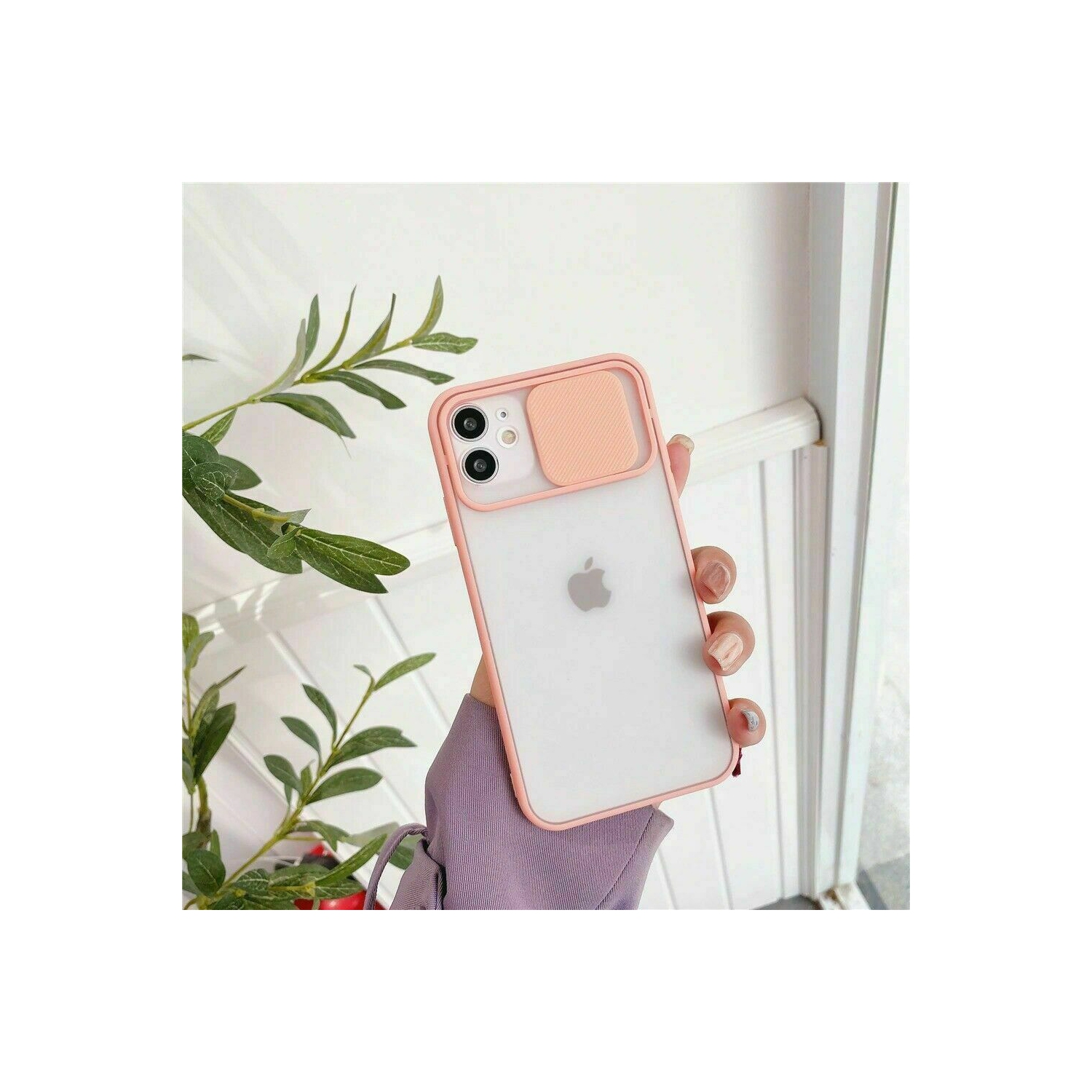 For Apple iPhone 11 Pro Pink Case Shockproof TPU Smart Camera Protector Slide Back Cover