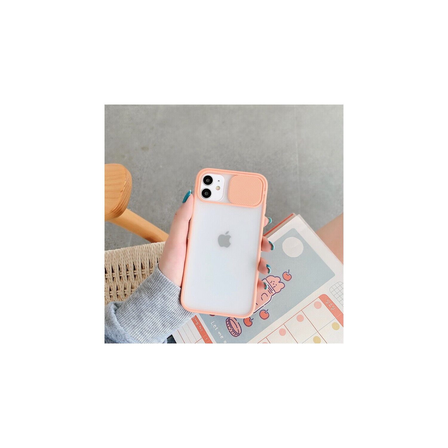 For Apple iPhone 11 Pro Pink Case Shockproof TPU Smart Camera Protector Slide Back Cover