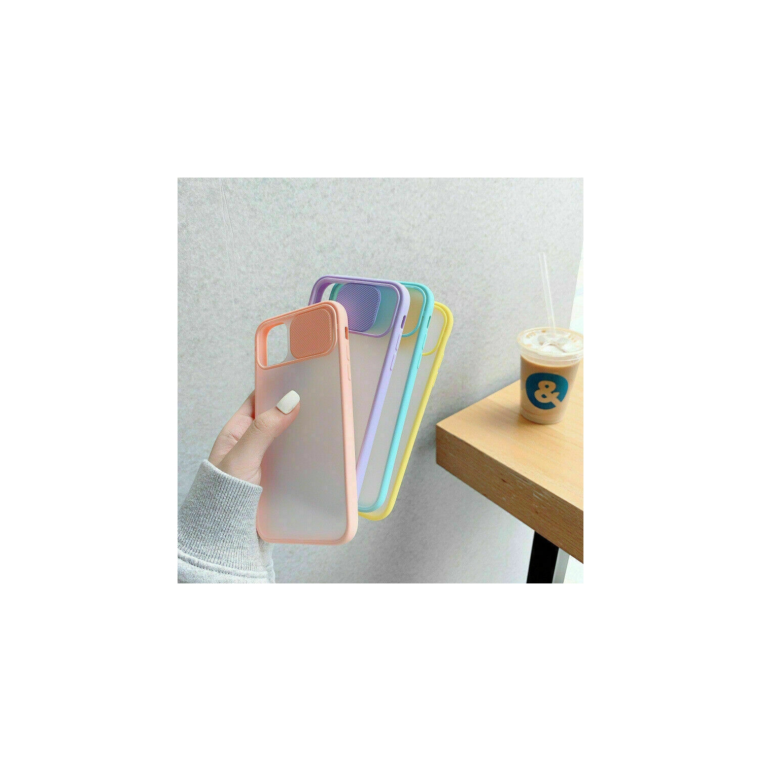 For Apple iPhone 11 Pro Max Pink Case Shockproof TPU Smart Camera Protector Slide Back Cover