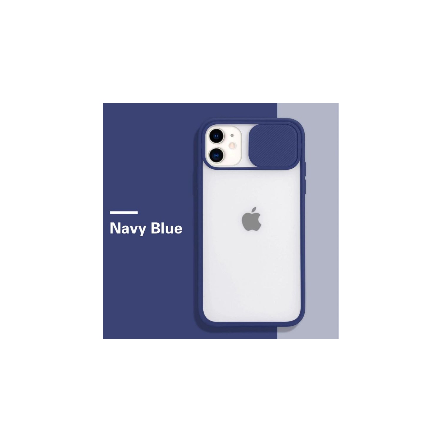 For Apple iPhone 11 Pro Max Blue Case Shockproof TPU Smart Camera Protector Slide Back Cover