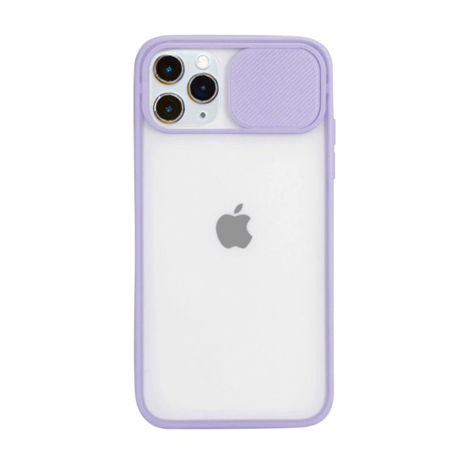 For Apple iPhone 12 Pro Max Purple Case Shockproof TPU Smart Camera Protector Slide Back Cover