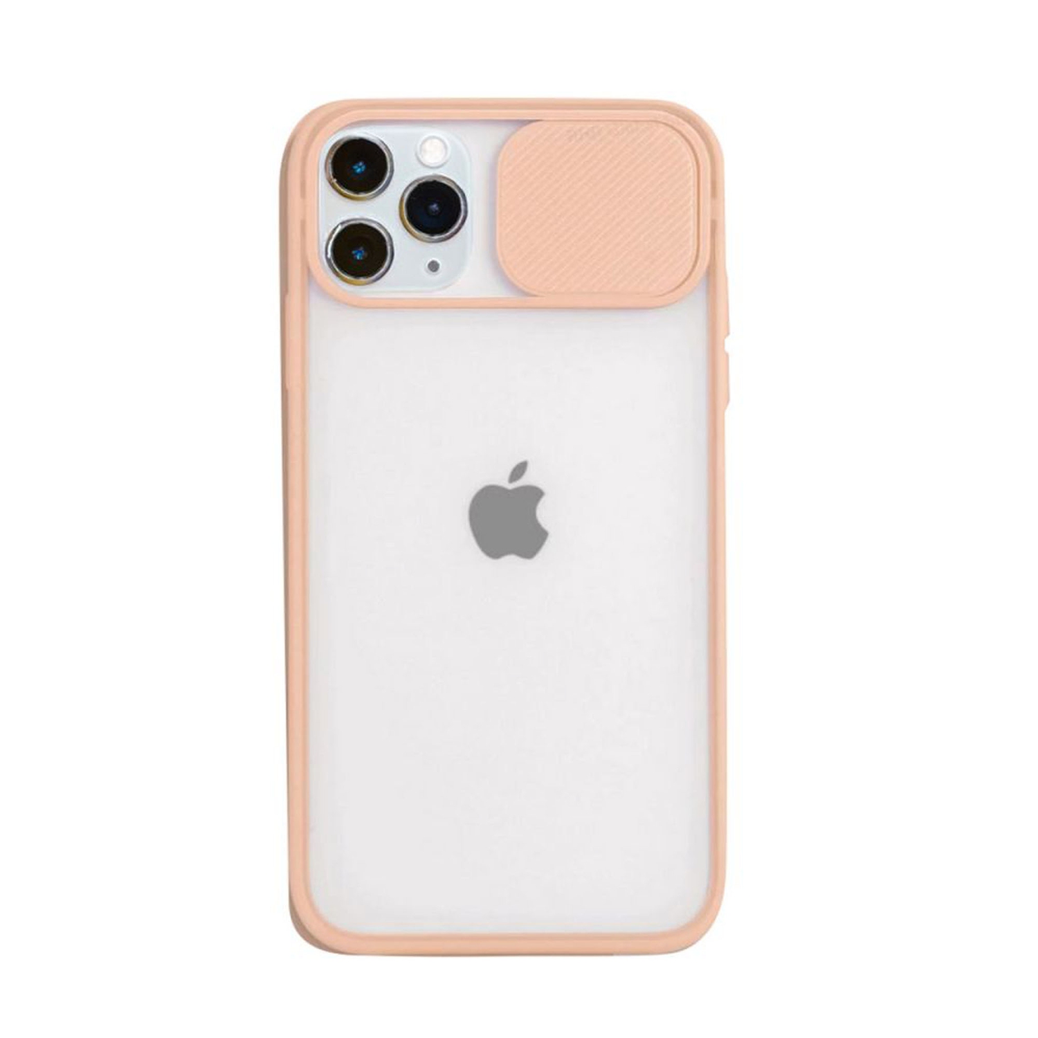 Hard PC and TPU Phone Case with Sliding Camera Protection for iPhone 13 6.1 inch with wireless charging - Pink