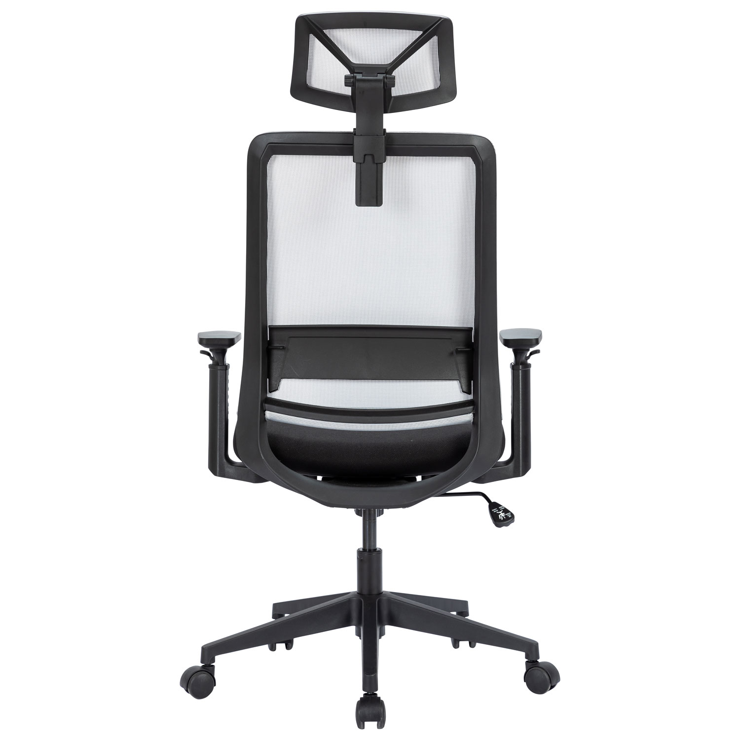 Naz Expert Full-Back Mesh Office Chair with Headrest - Black