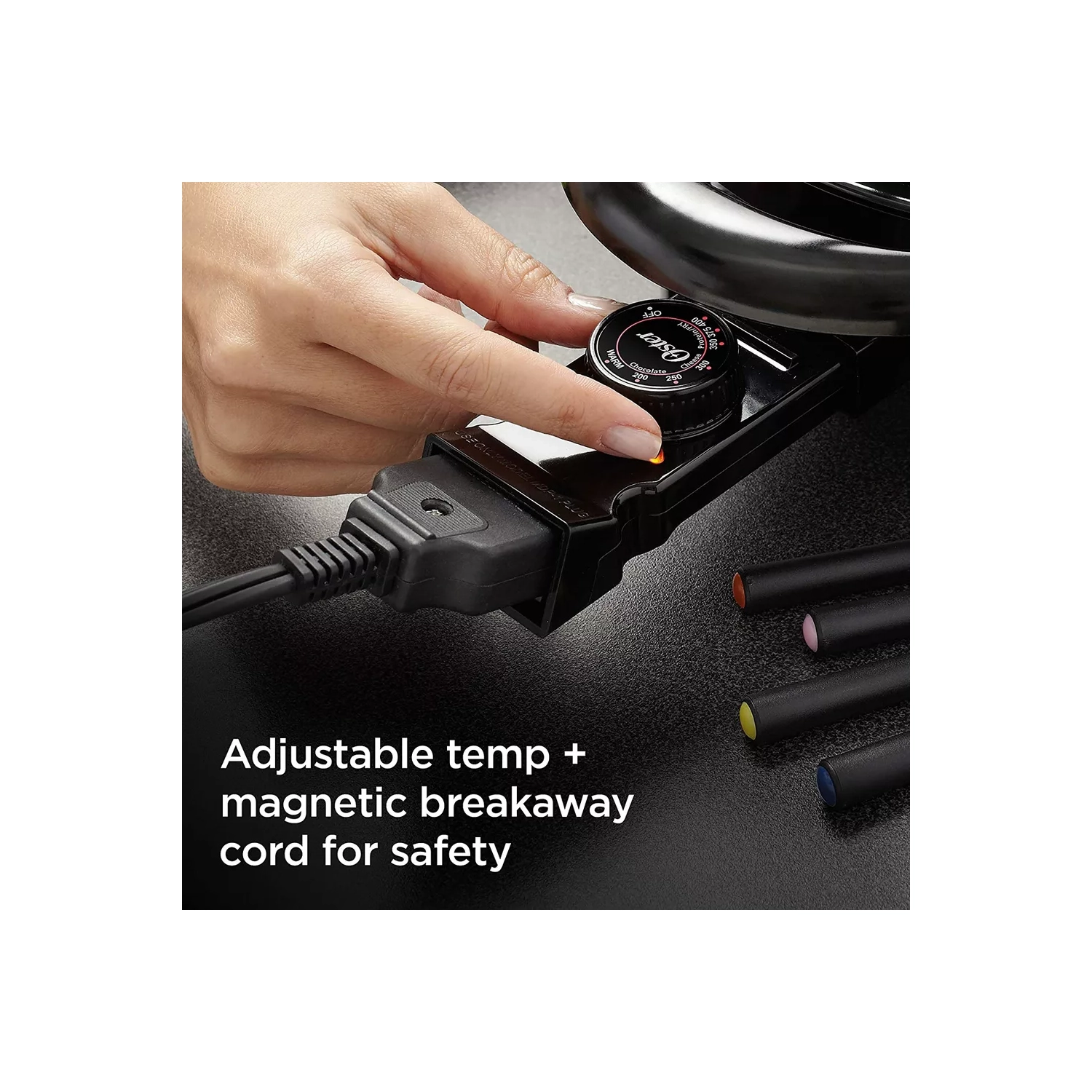 Oster Titanium infusé Duraceramic 3 Quart Fondue Pot en gris