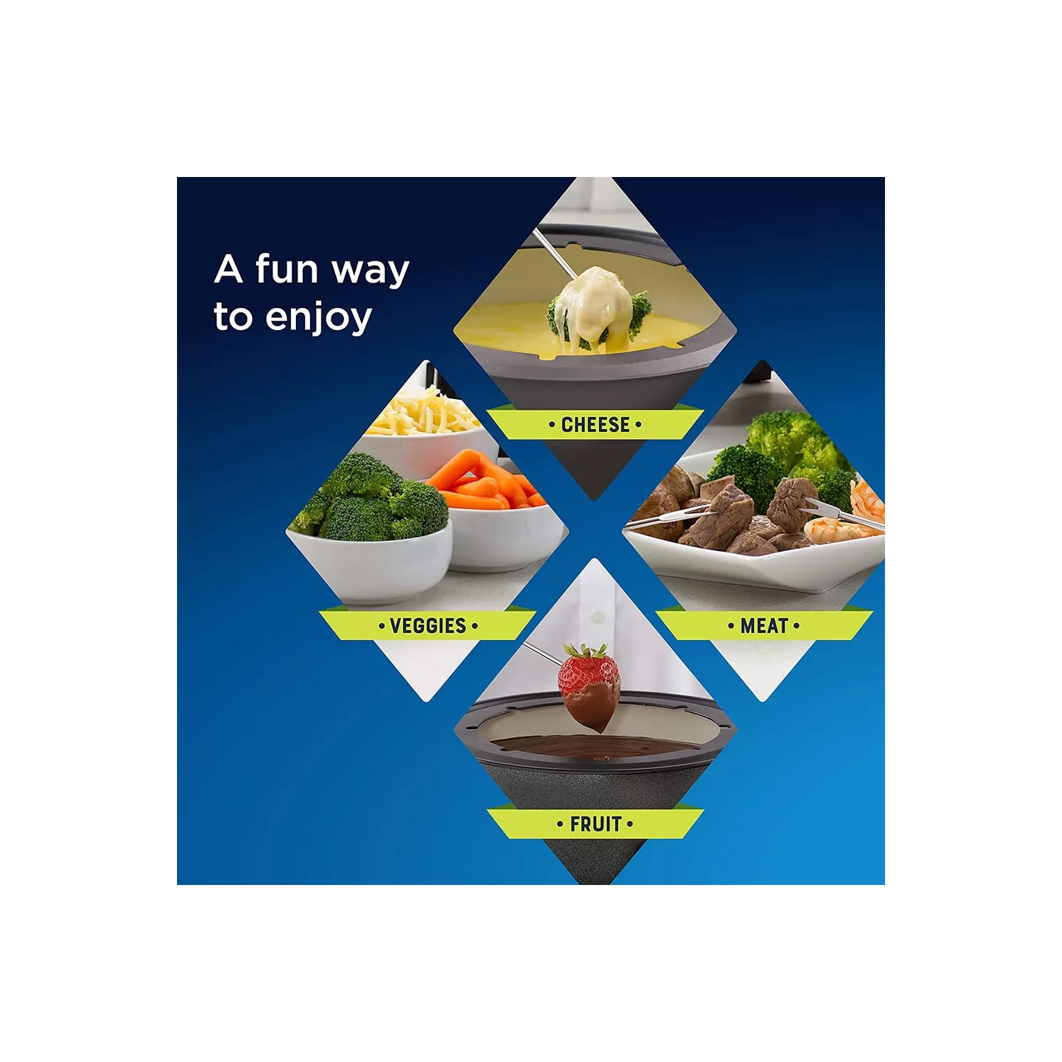 Oster Titanium infusé Duraceramic 3 Quart Fondue Pot en gris