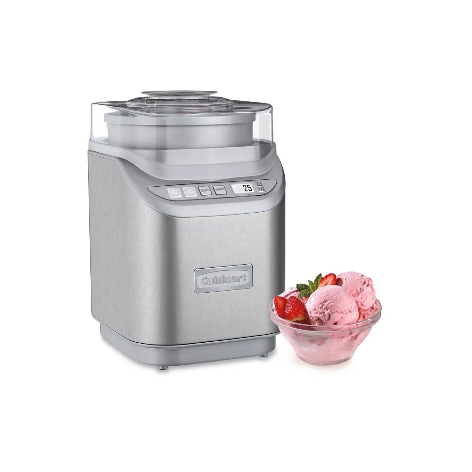 Cuisinart Cool Creations Electronic Ice Cream Maker - Brushed Metal- Ice-70p1