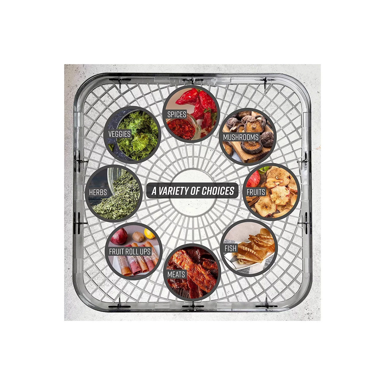 Ronco Turbo Ez-store 5-tray Dehydrator With Convection Air Flow, Food Preserver Adjustable Temperature Control, Quiet Operation