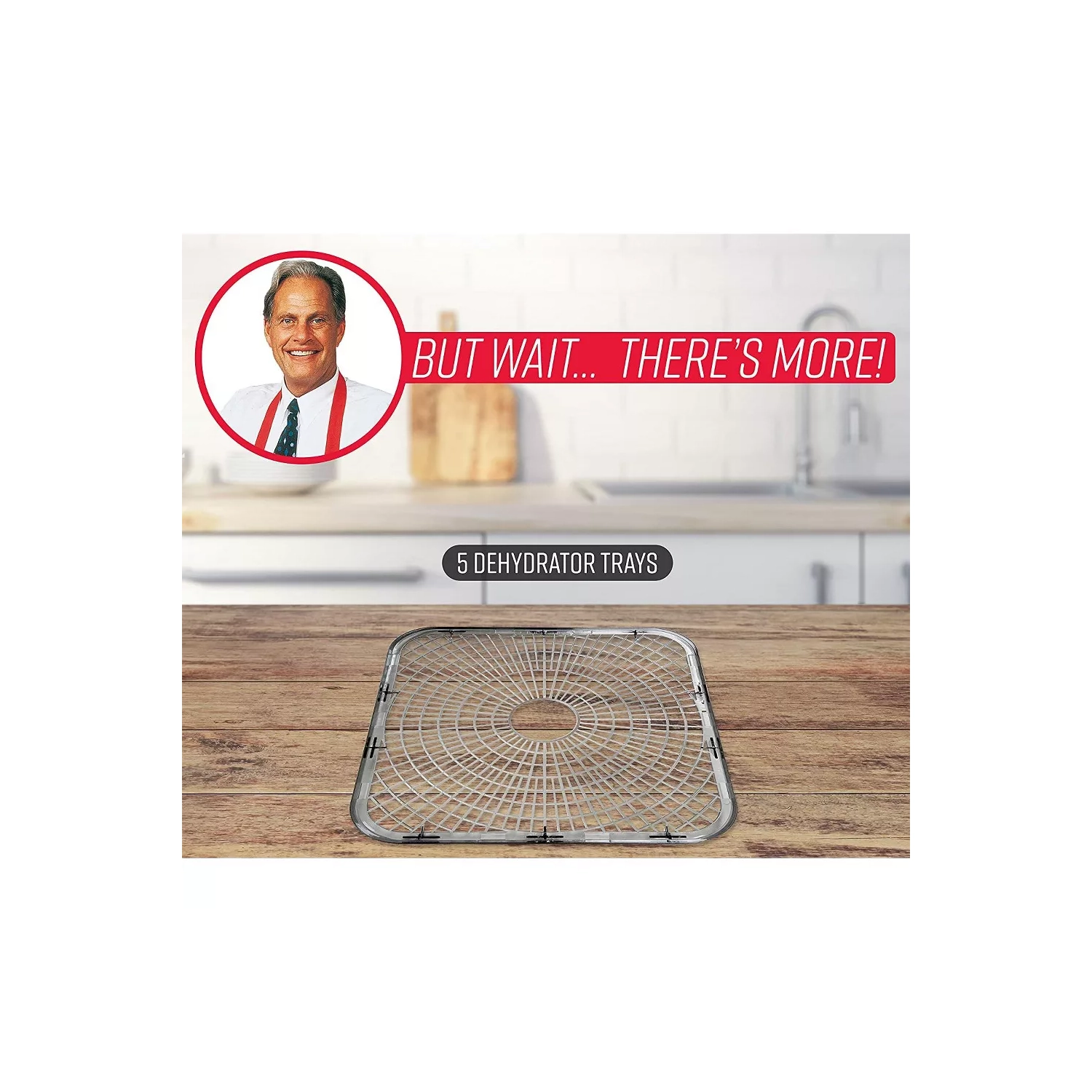 Ronco Turbo Ez-store 5-tray Dehydrator With Convection Air Flow, Food Preserver Adjustable Temperature Control, Quiet Operation