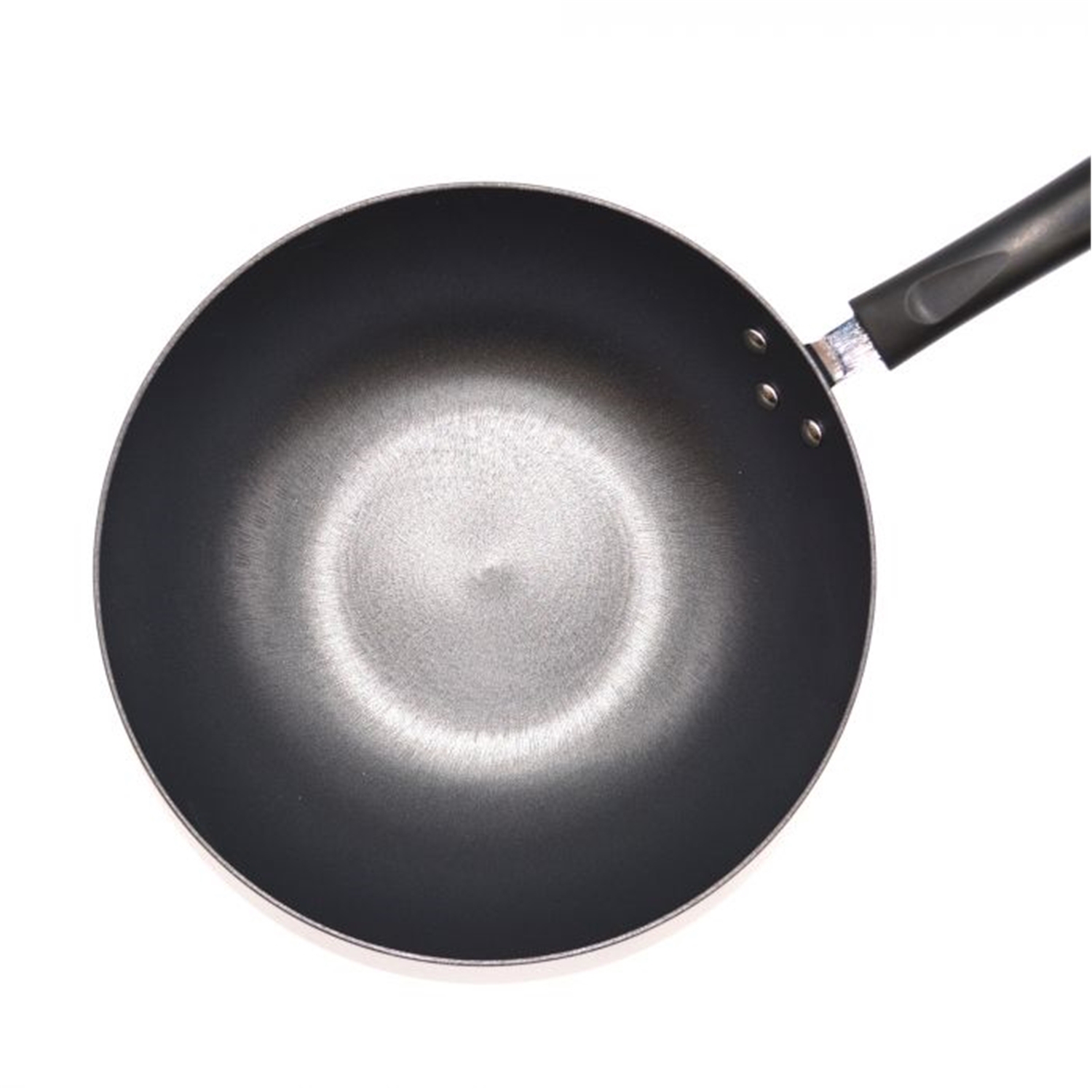 Starfrit - Cast Iron Wok, 12" Diameter, Non-Stick Coating, Black