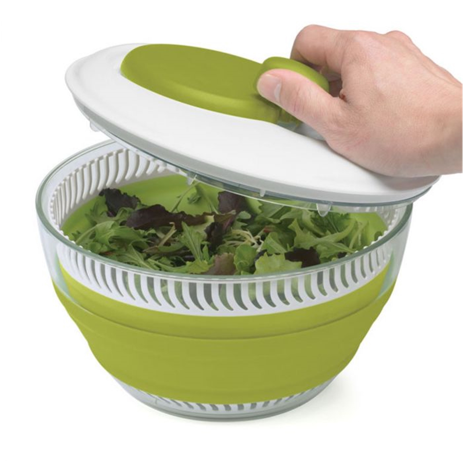 Starfrit - Essoreuse à Salade Repliable, Capacité de 3 Litres, Lavable au Lave-Vaiselle, Vert