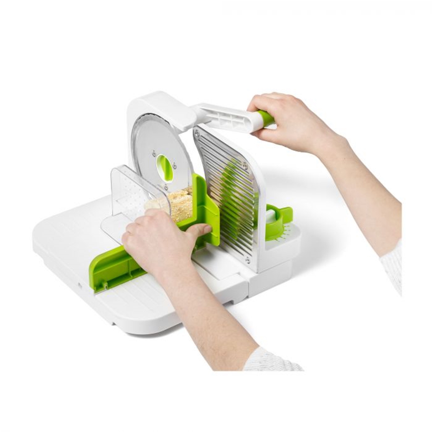 Starfrit - Deli Slicer Multifunction Food Slicer, 16.5 cm Stainless Steel Blade, Green